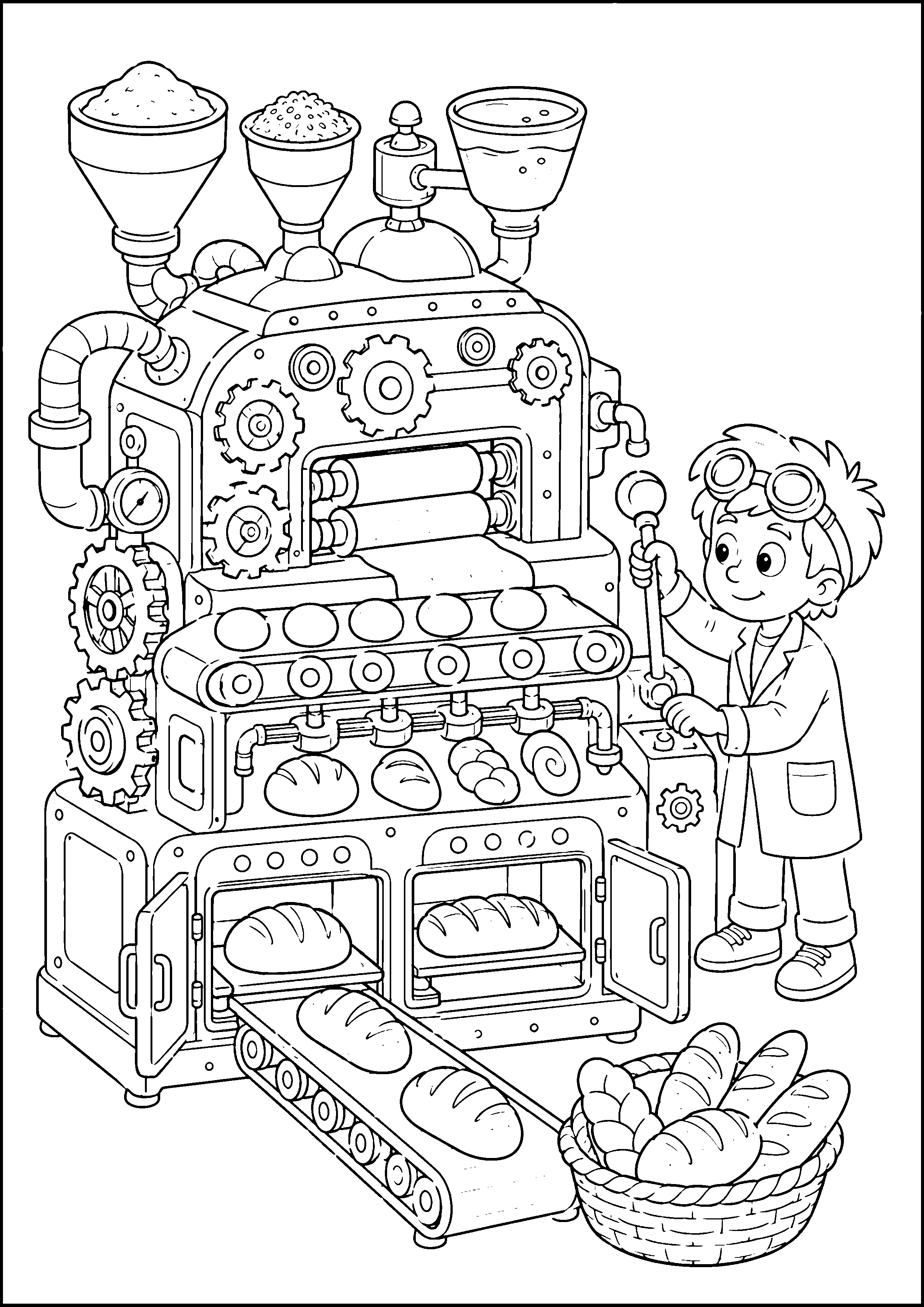 Coloriage machine d’inventeur à imprimer – dessin n°7