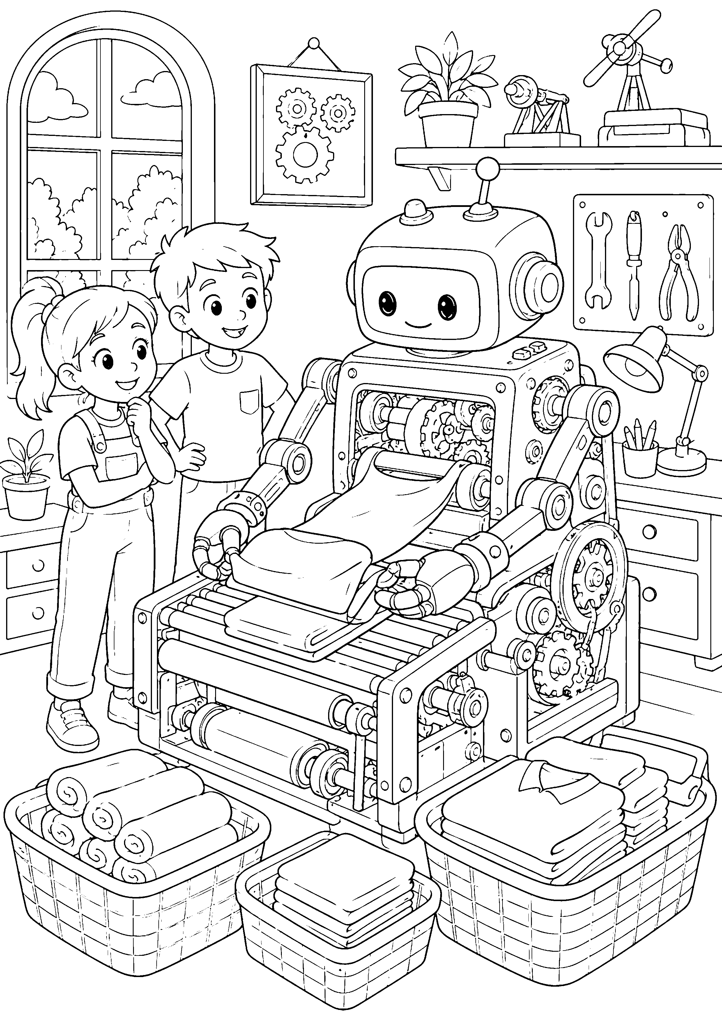 Coloriage machine d’inventeur à imprimer – dessin n°9