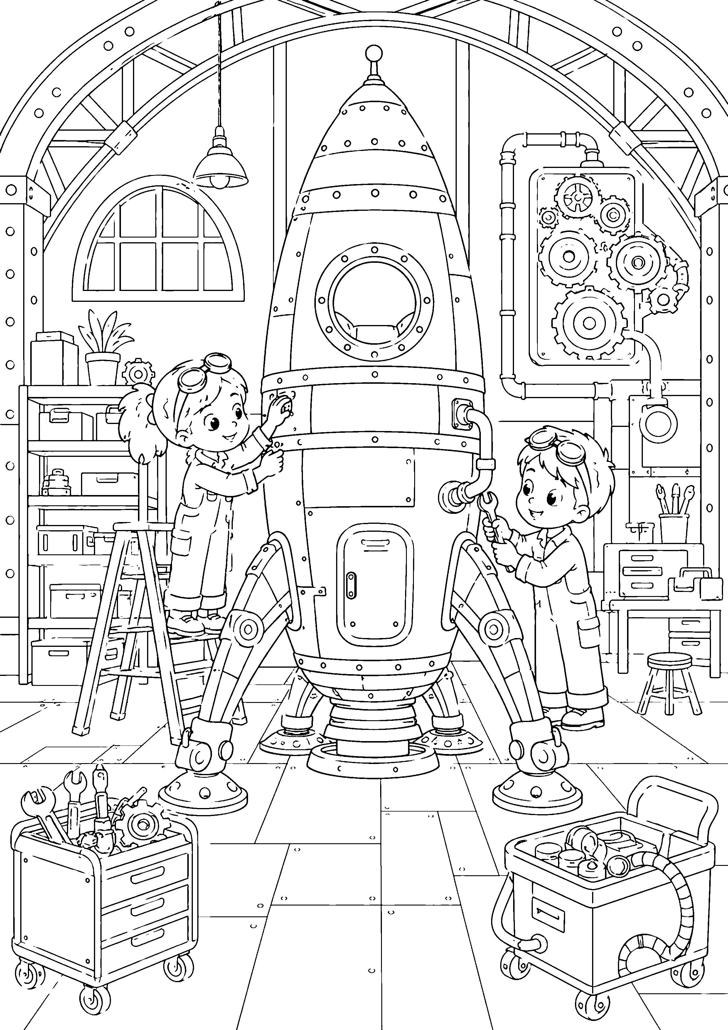 Coloriage machine d’inventeur à imprimer – dessin n°10