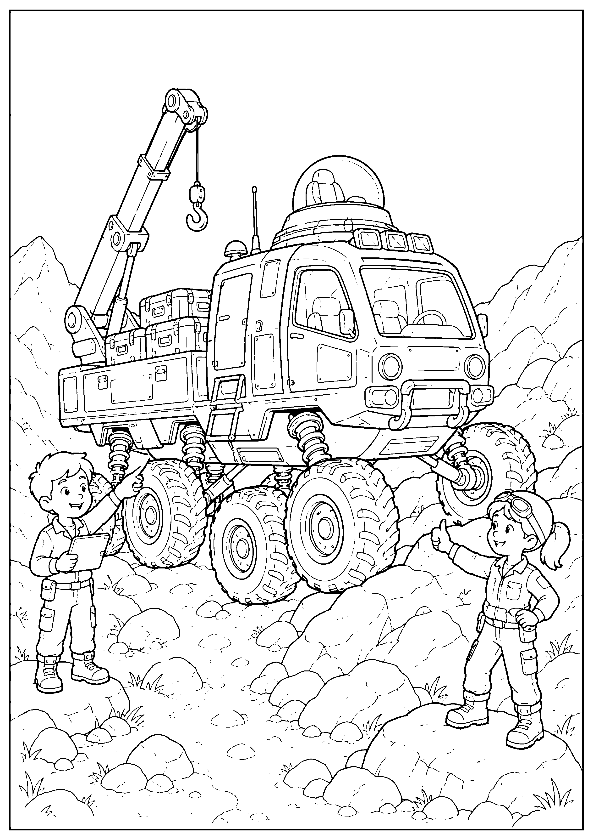 Coloriage machine d’inventeur à imprimer – dessin n°11