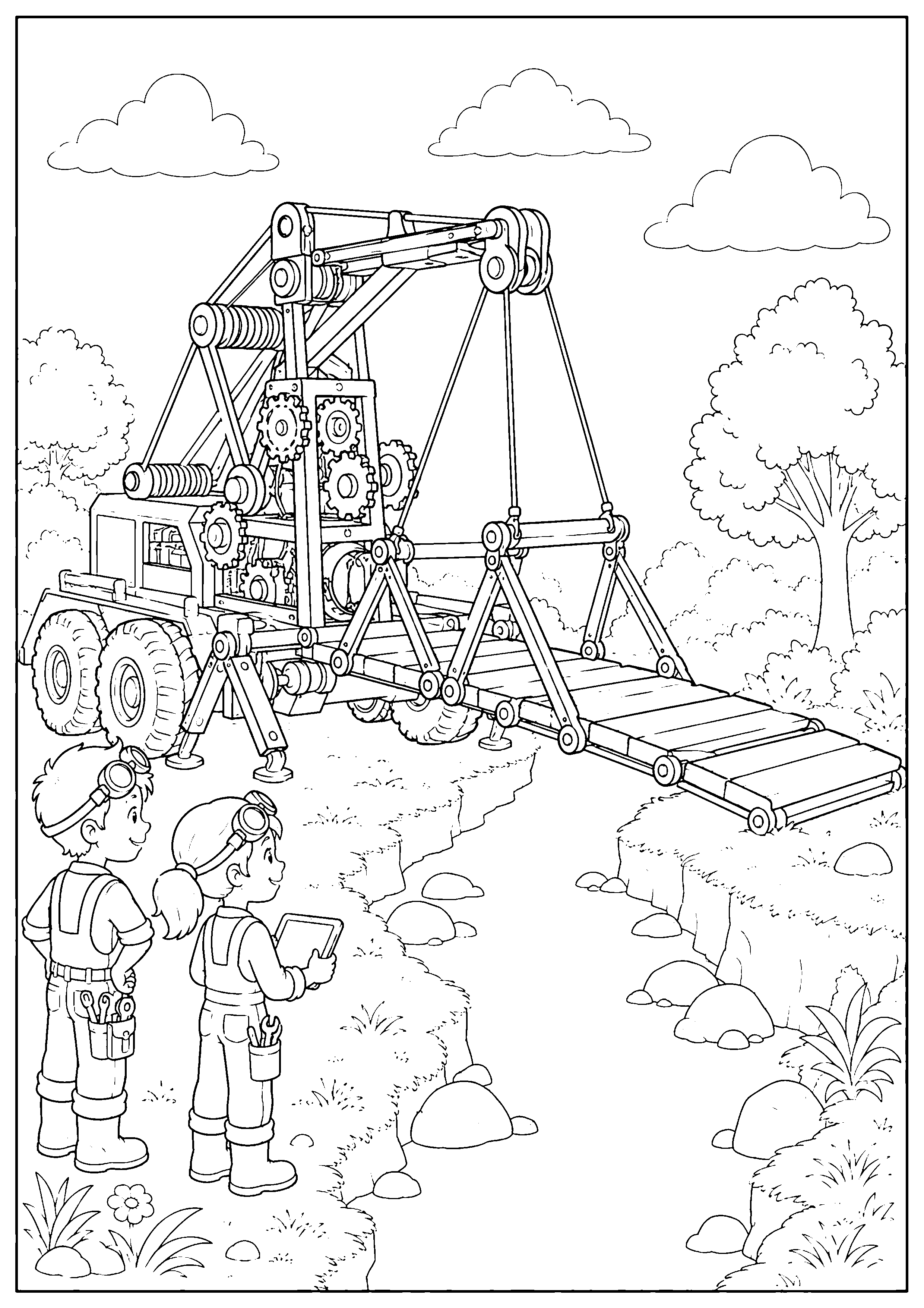 Coloriage machine d’inventeur à imprimer – dessin n°13