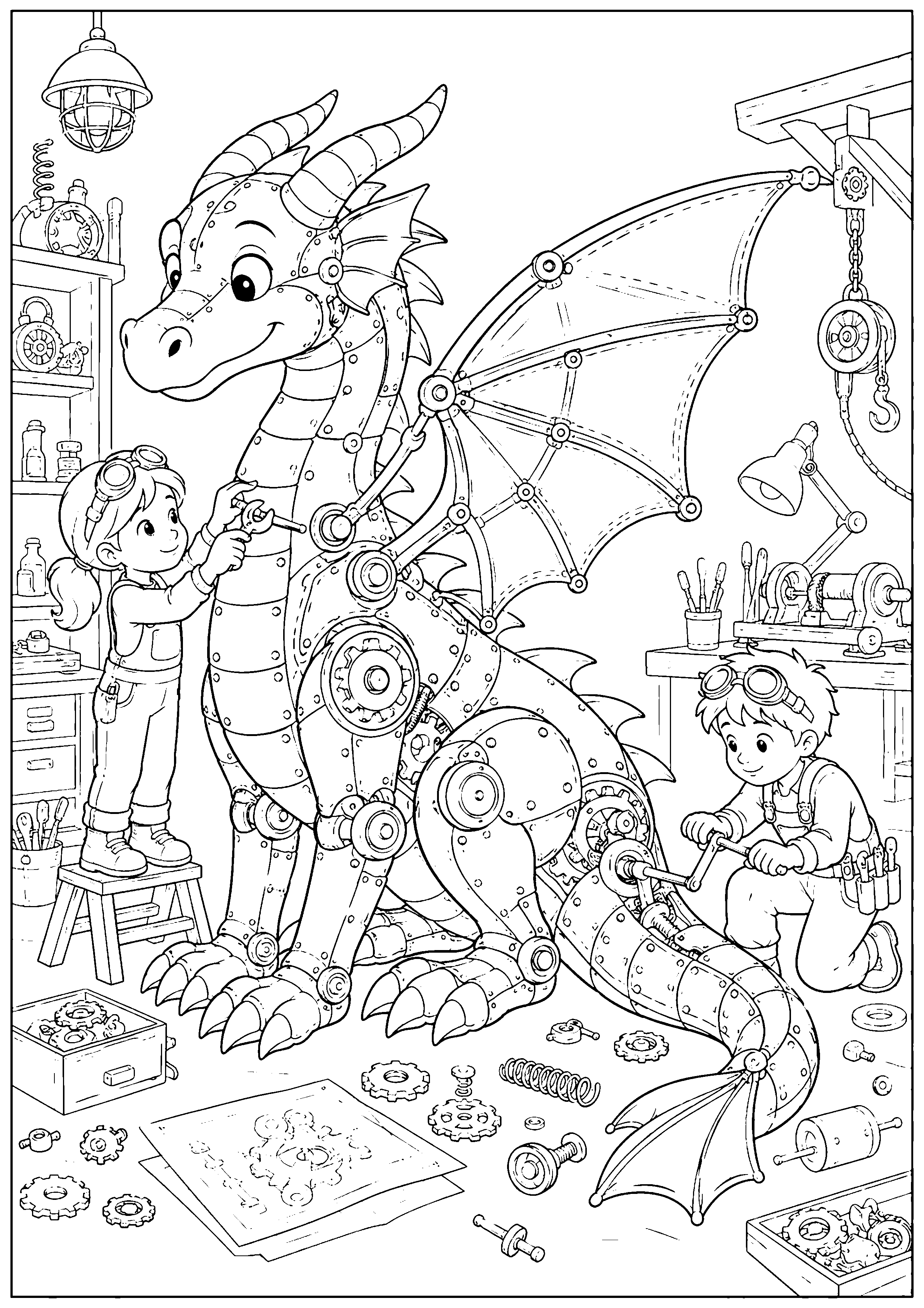 Coloriage machine d’inventeur à imprimer – dessin n°16
