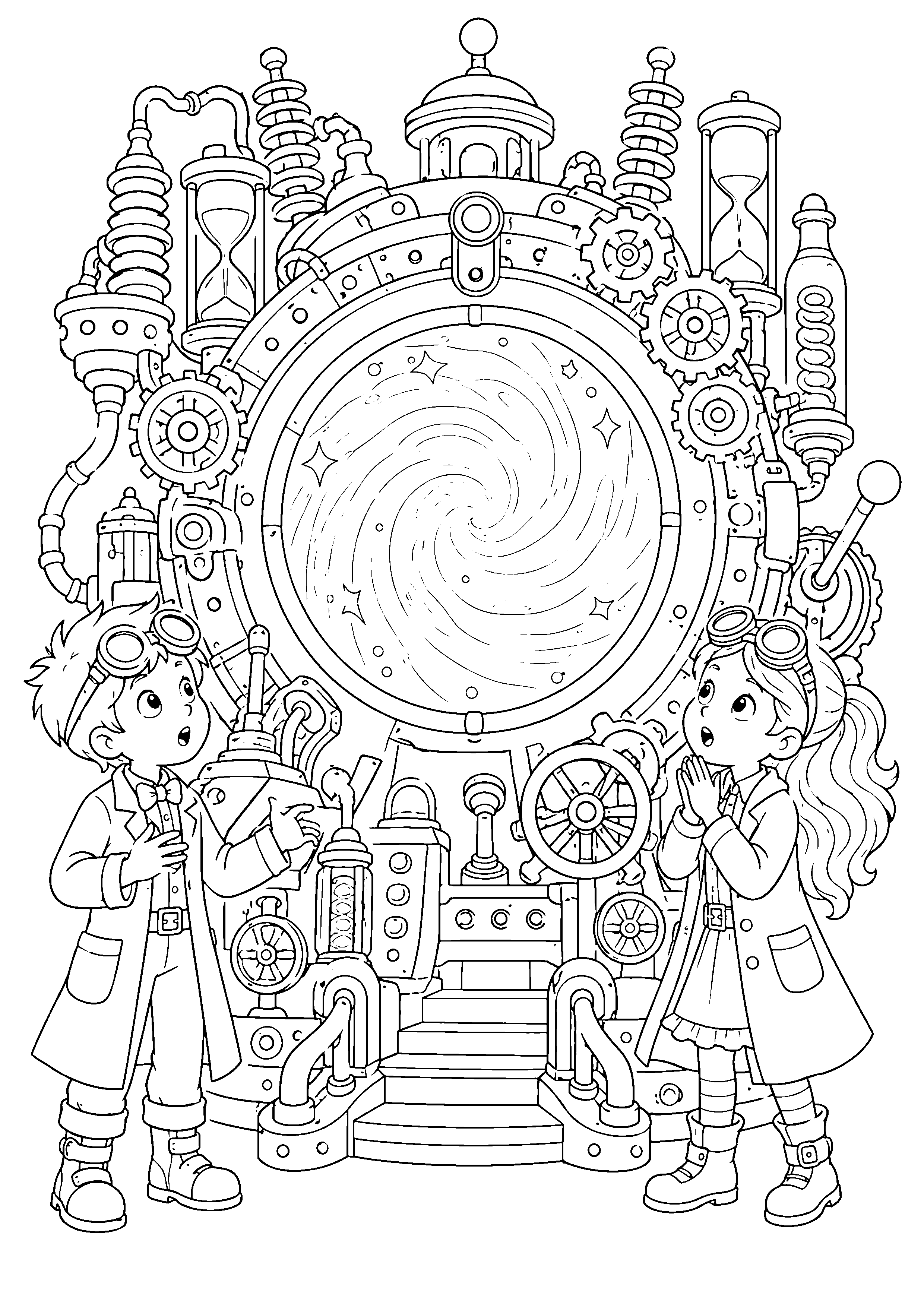 Coloriage machine d’inventeur à imprimer – dessin n°17