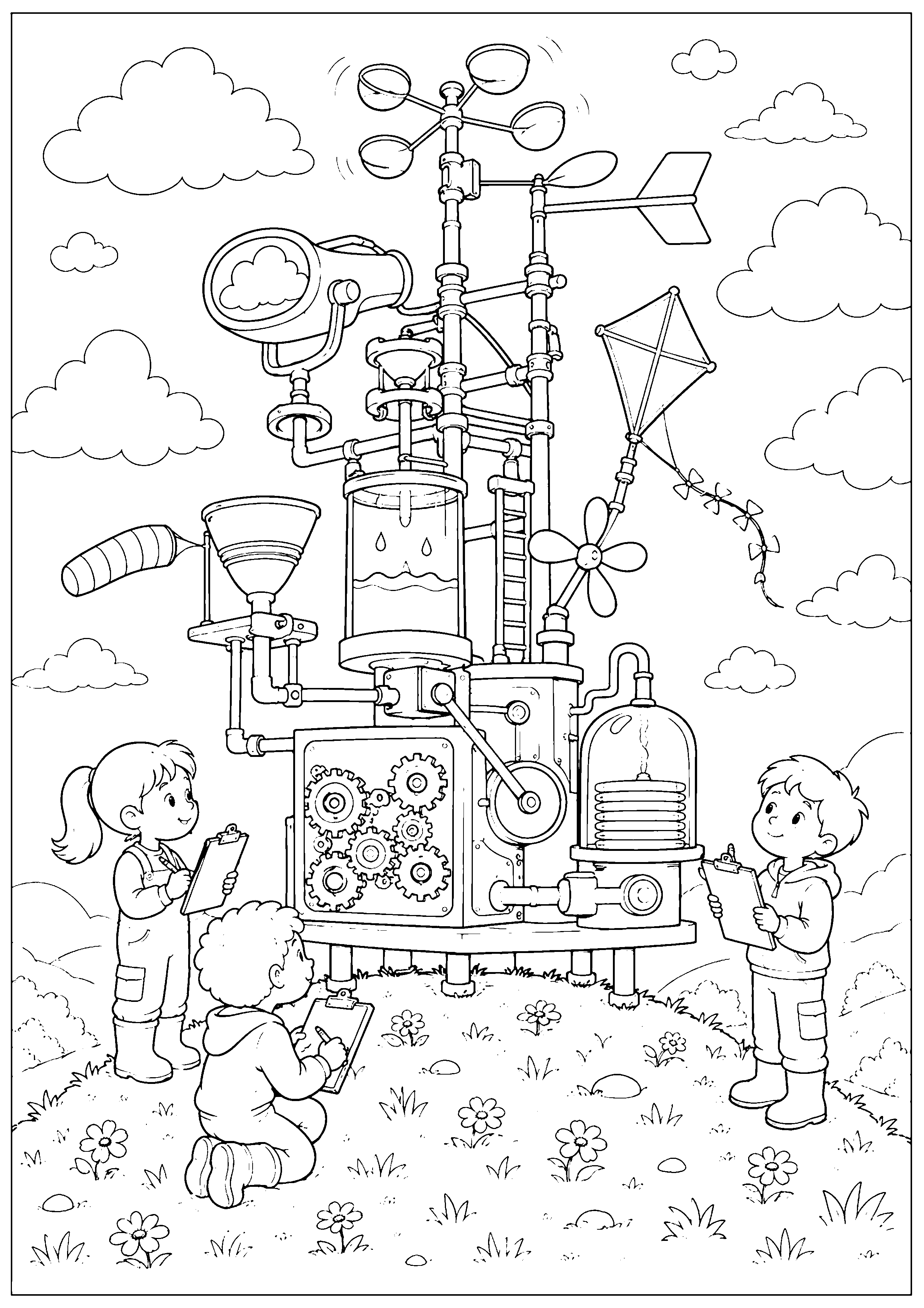 Coloriage machine d’inventeur à imprimer – dessin n°18