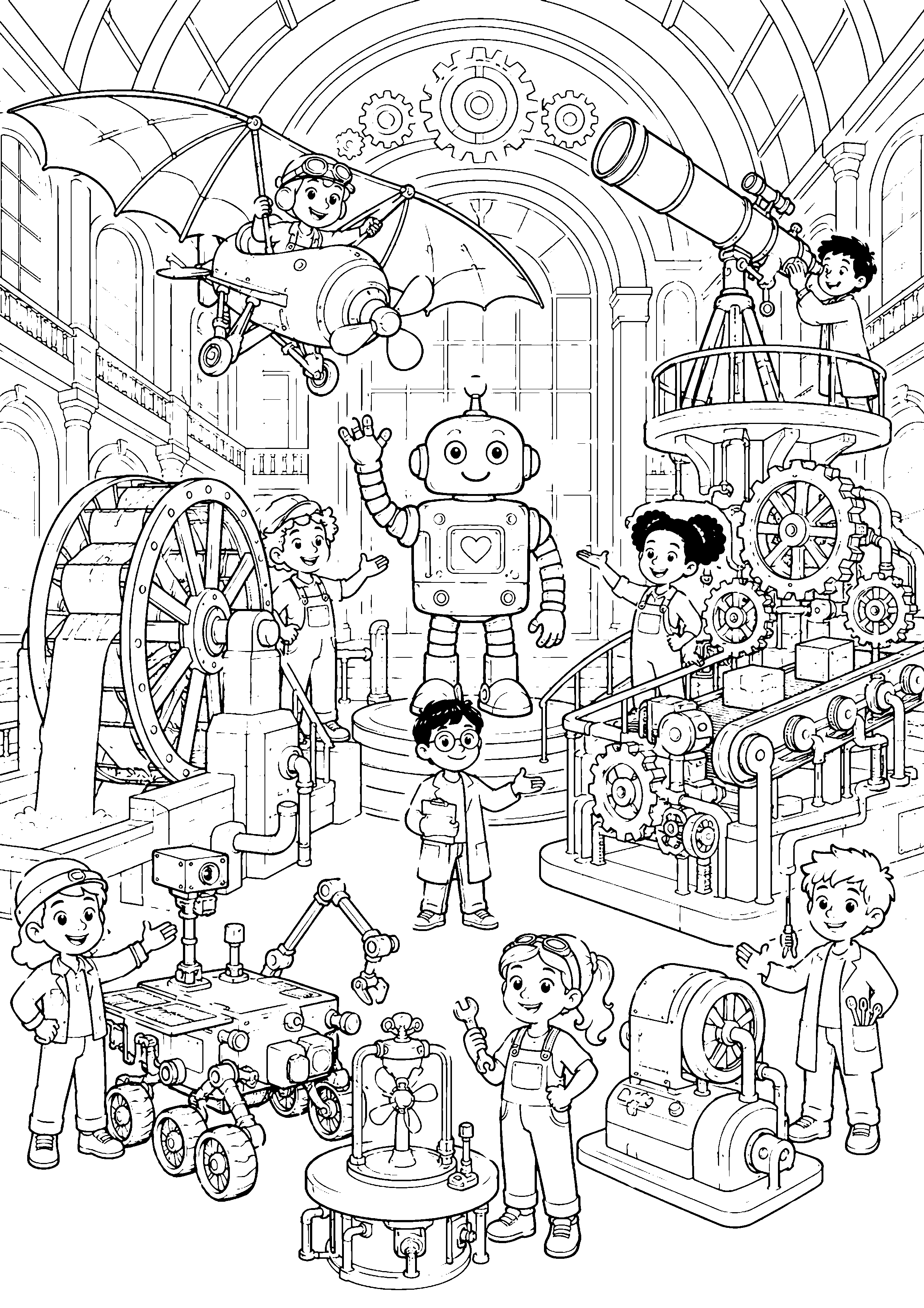 Coloriage machine d’inventeur à imprimer – dessin n°20
