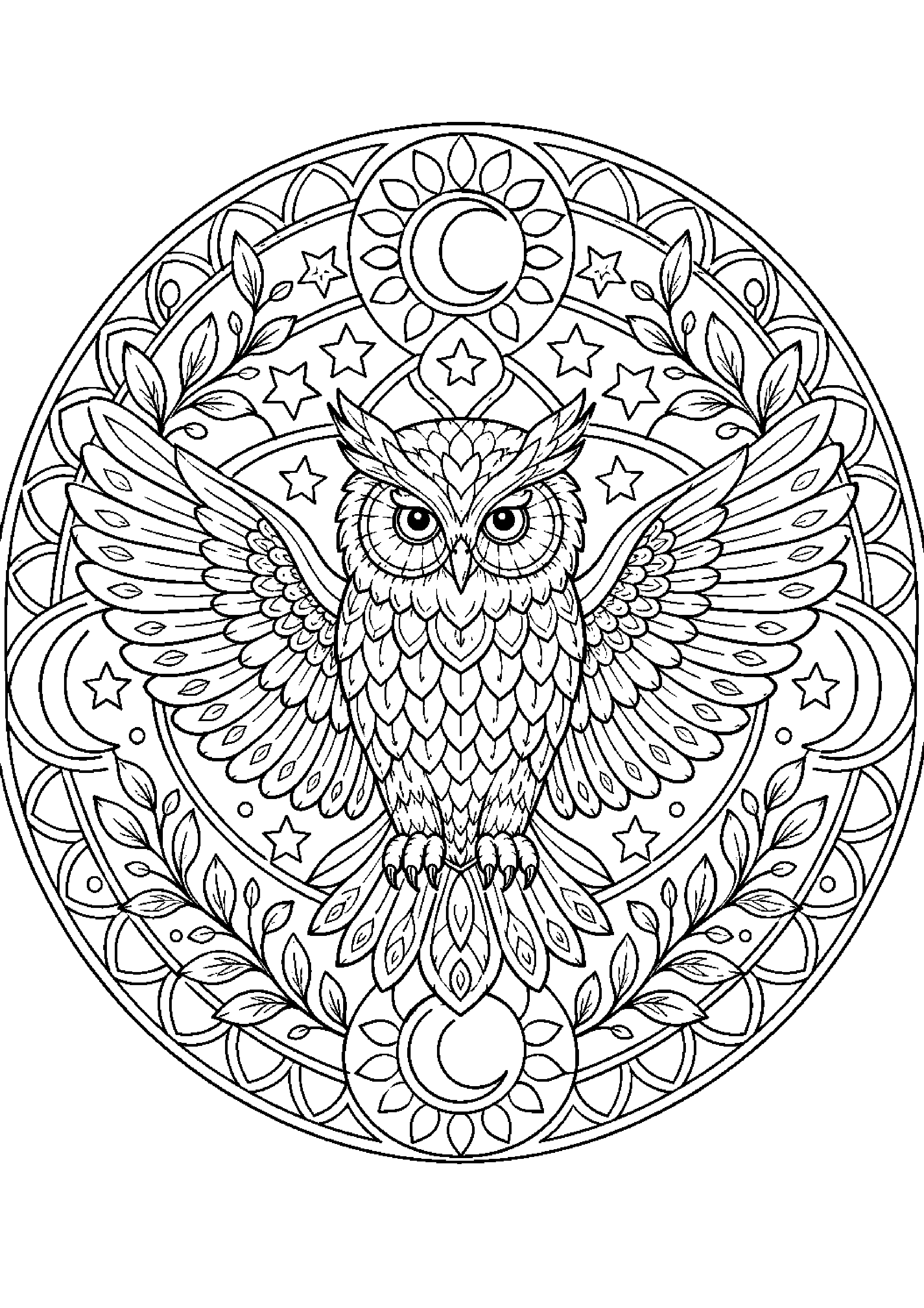 Coloriage mandala animal à imprimer – dessin n°3