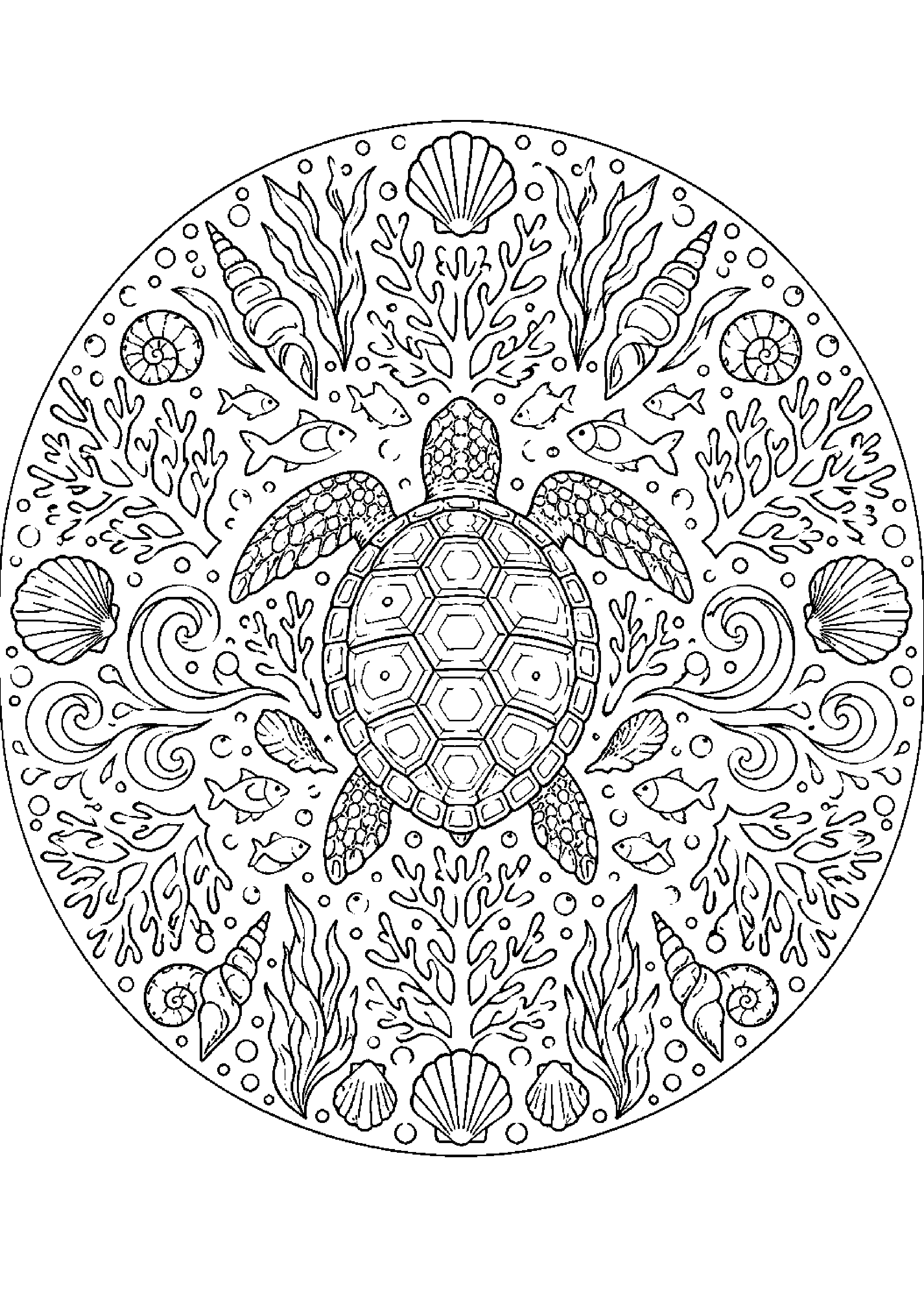 Coloriage mandala animal à imprimer – dessin n°4