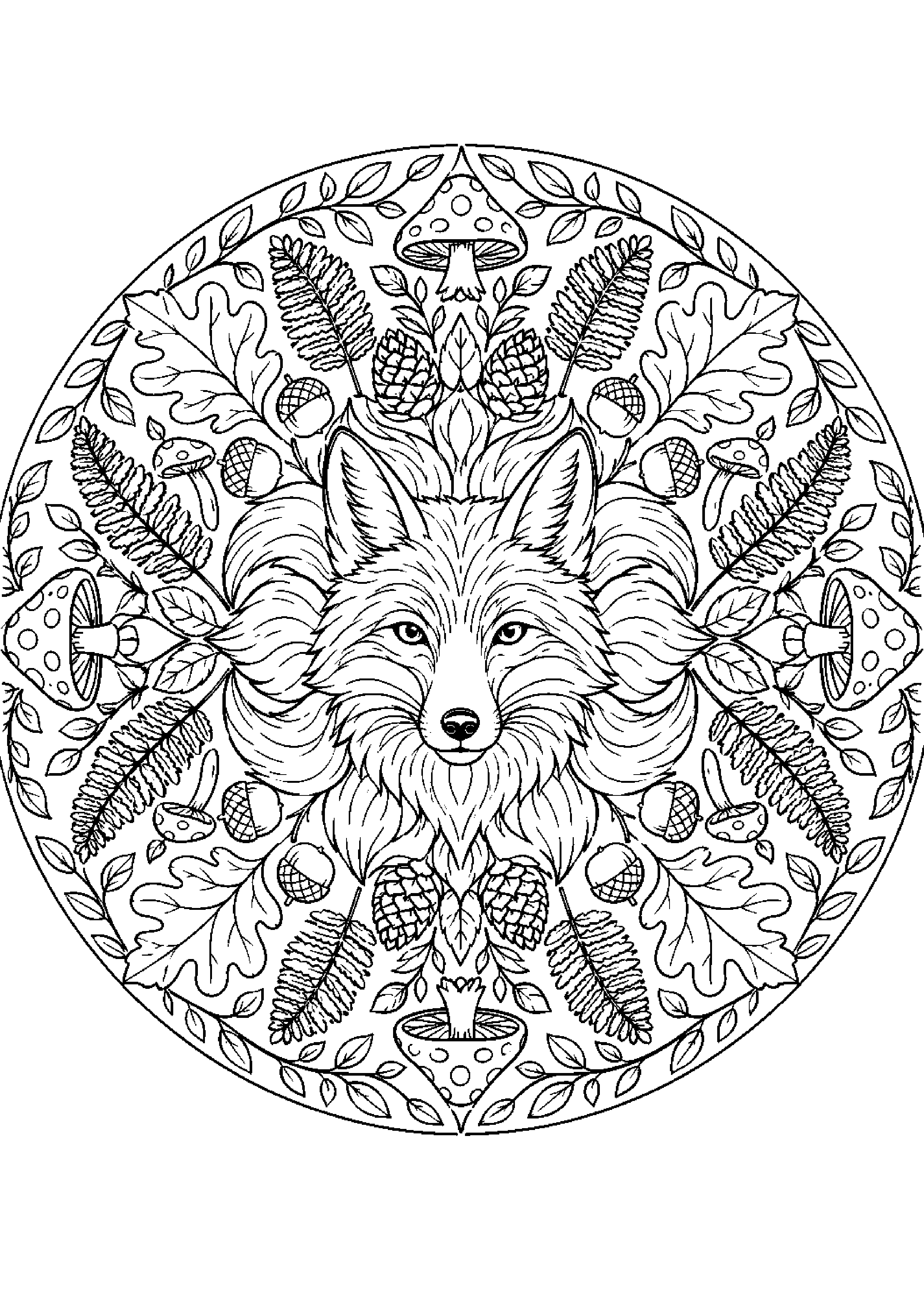 Coloriage mandala animal à imprimer – dessin n°5