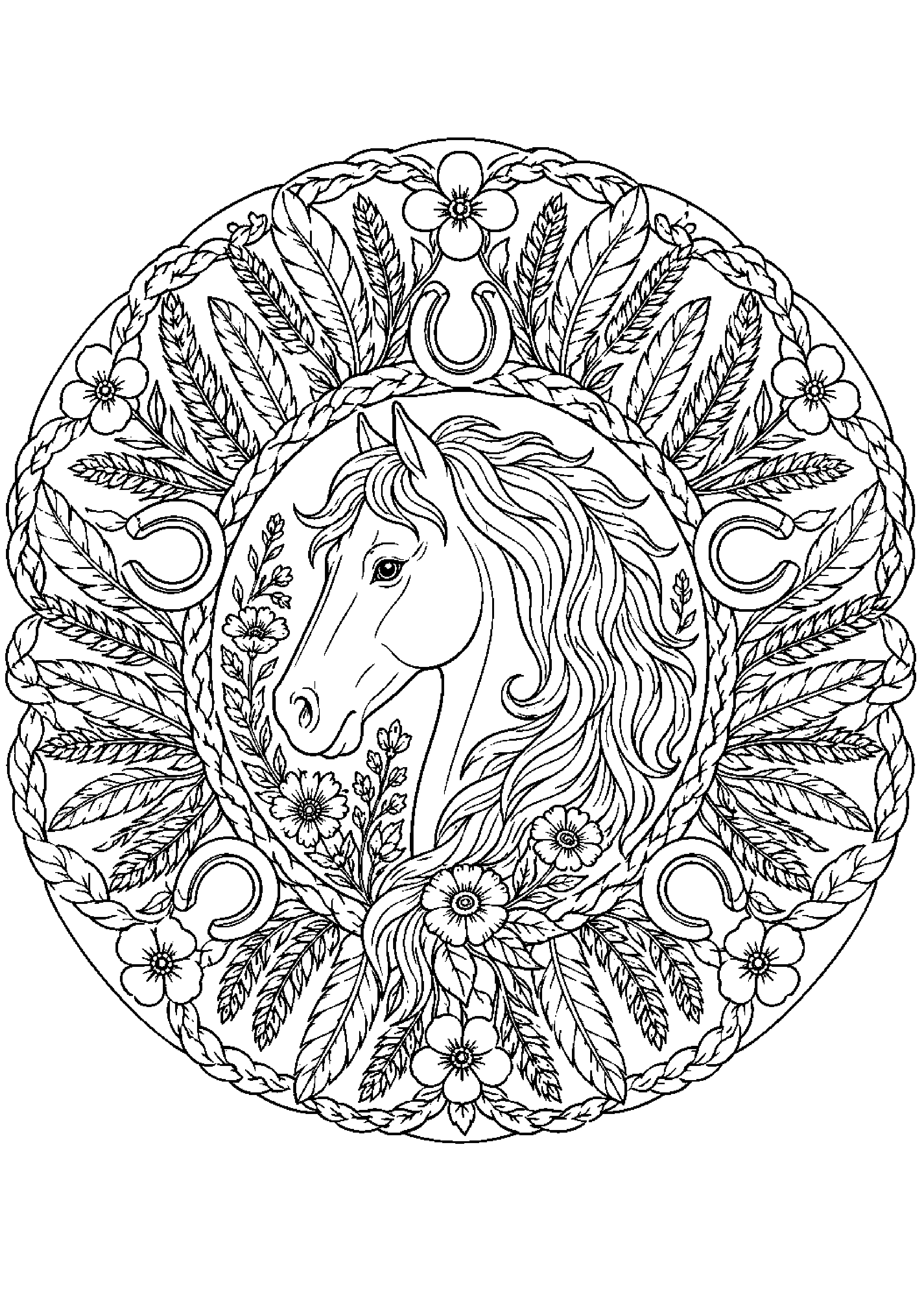 Coloriage mandala animal à imprimer – dessin n°12