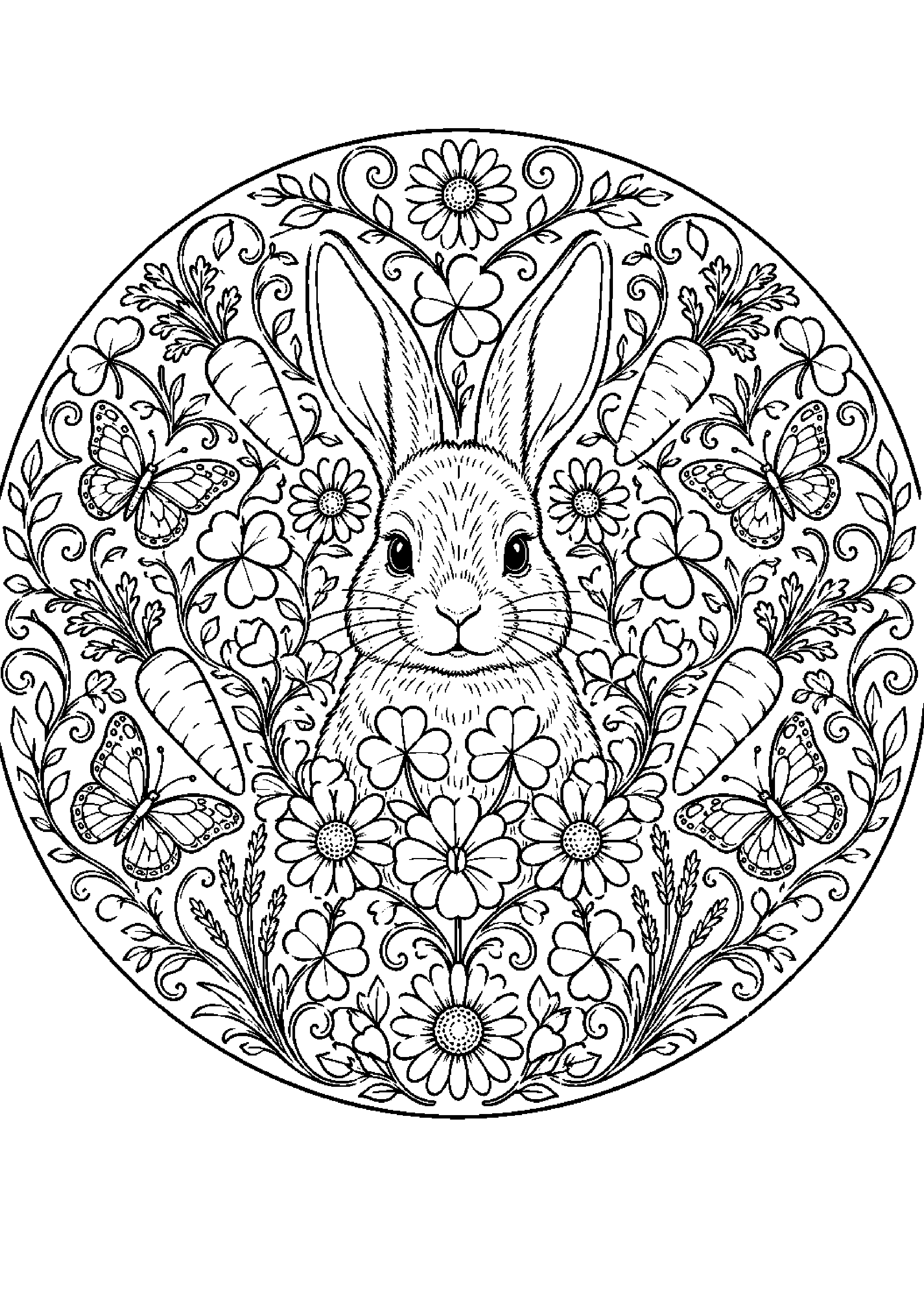 Coloriage mandala animal à imprimer – dessin n°13