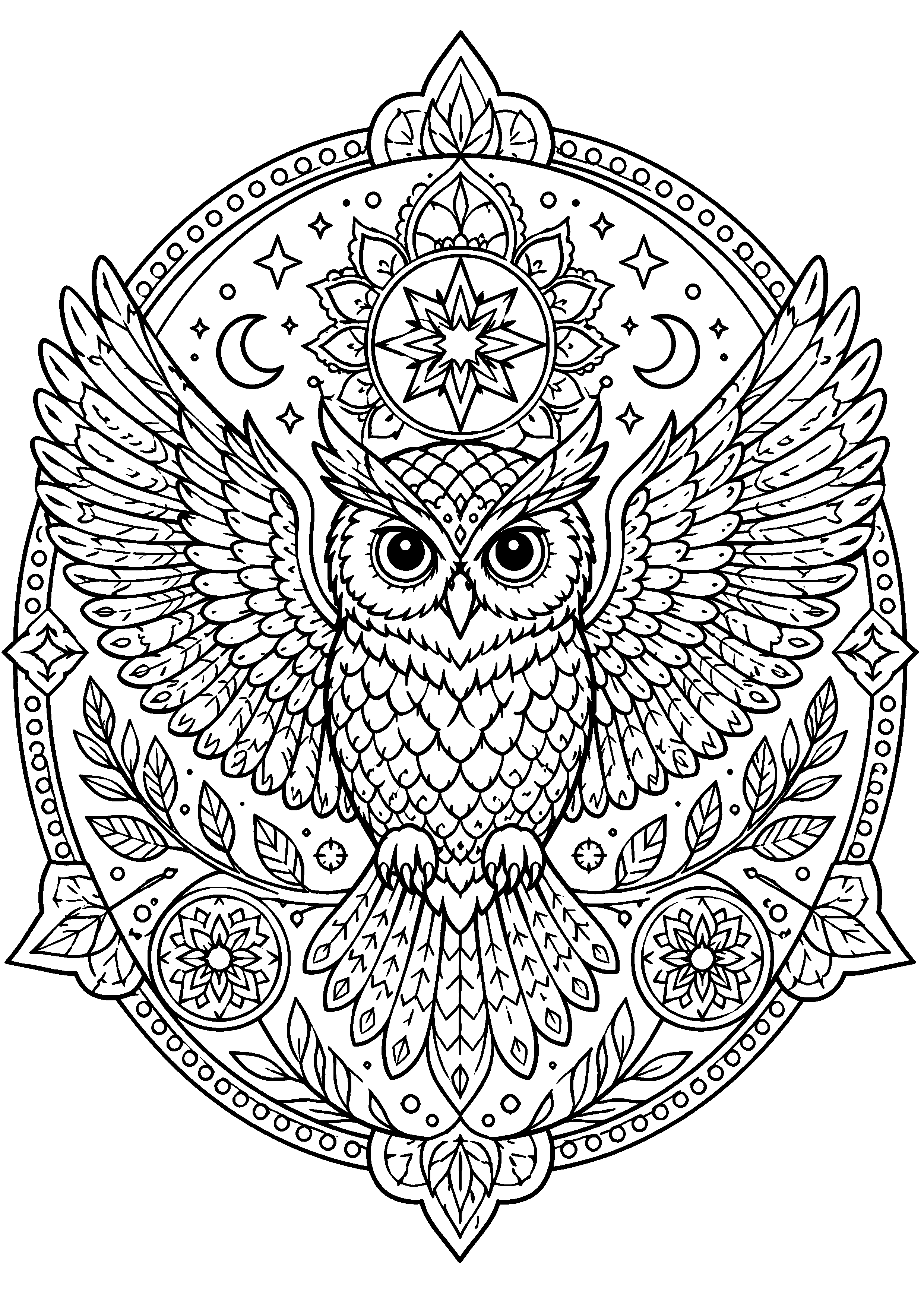 Coloriage mandala animal à imprimer – dessin n°14