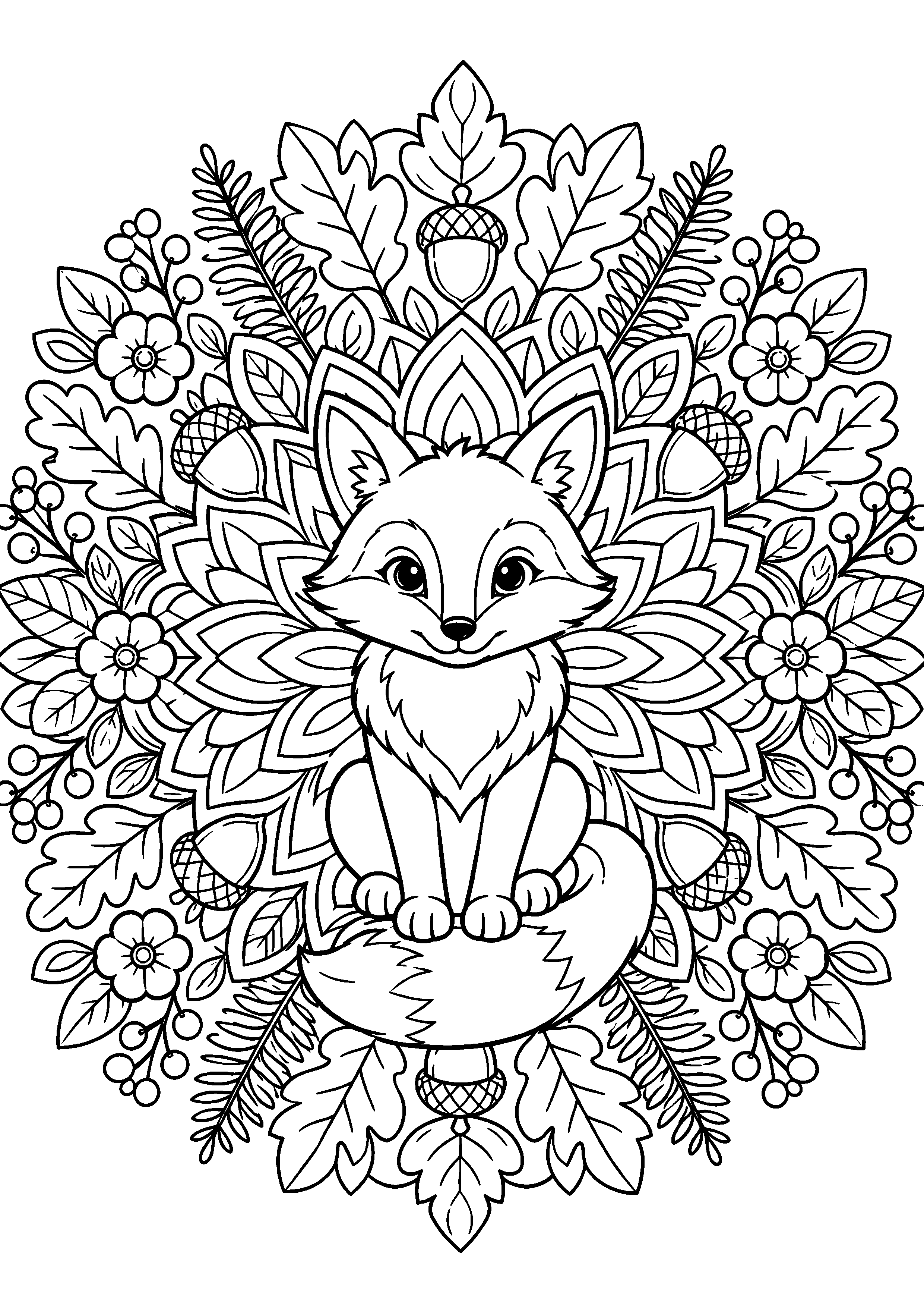 Coloriage mandala animal à imprimer – dessin n°15