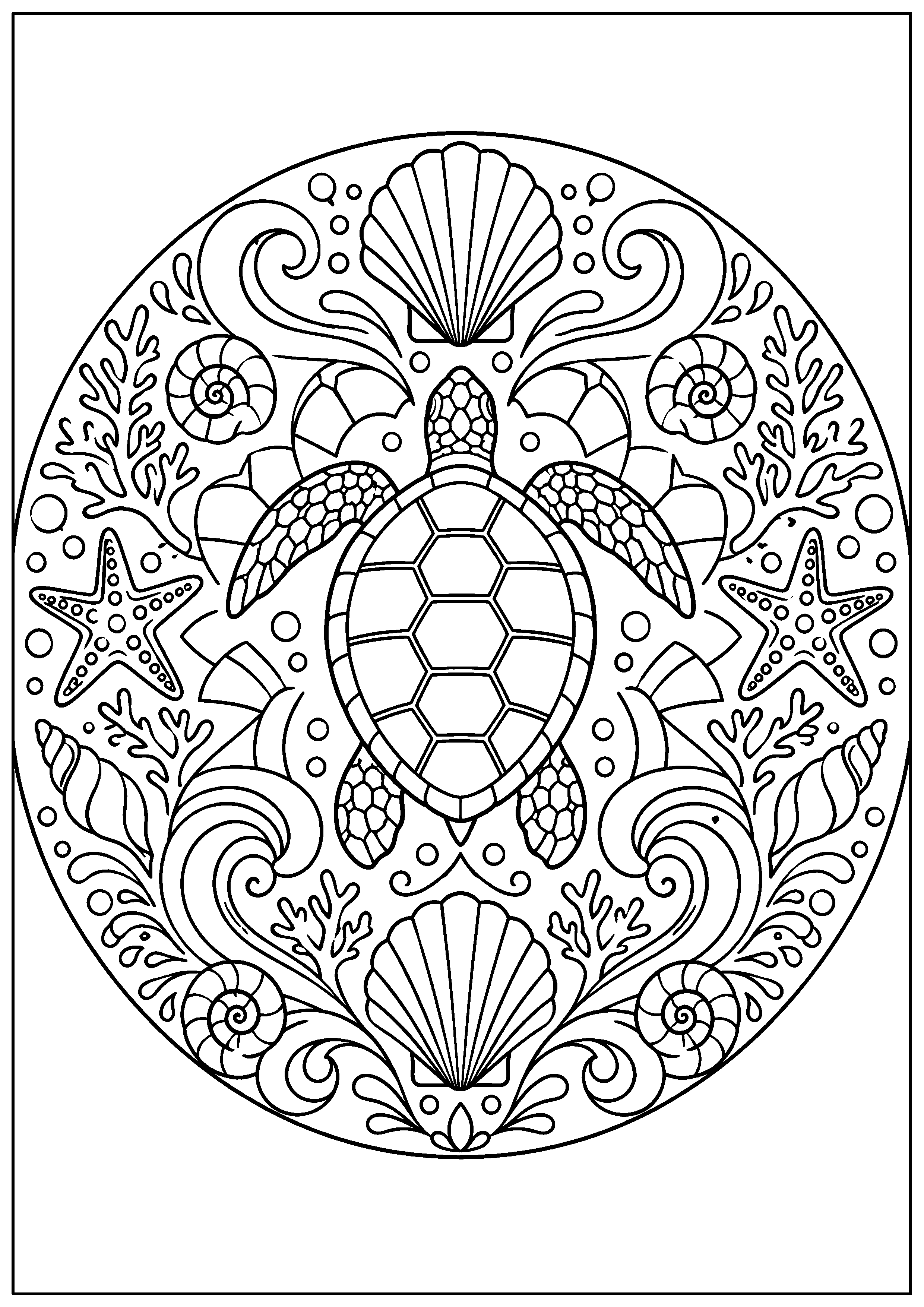 Coloriage mandala animal à imprimer – dessin n°16