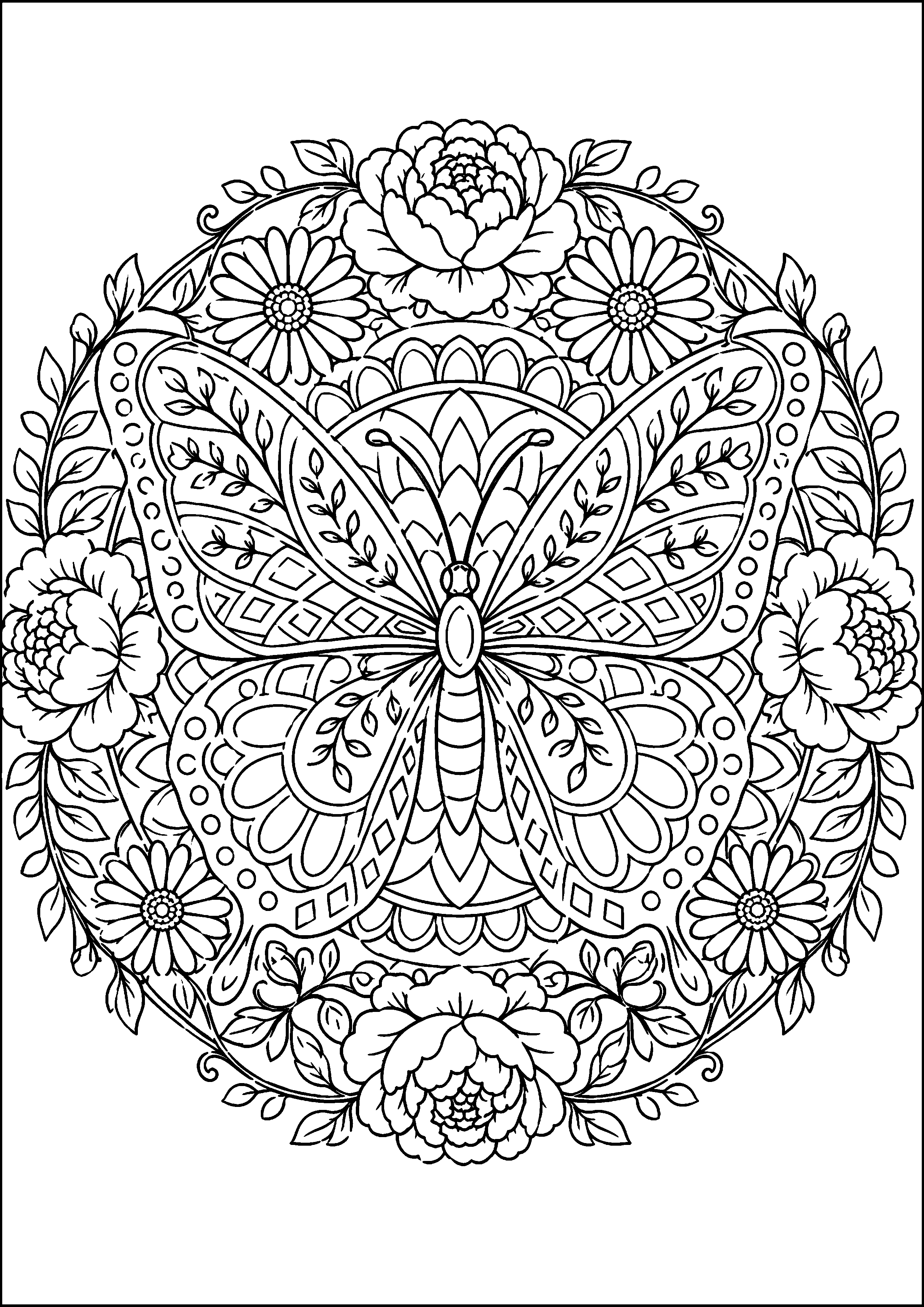 Coloriage mandala animal à imprimer – dessin n°18