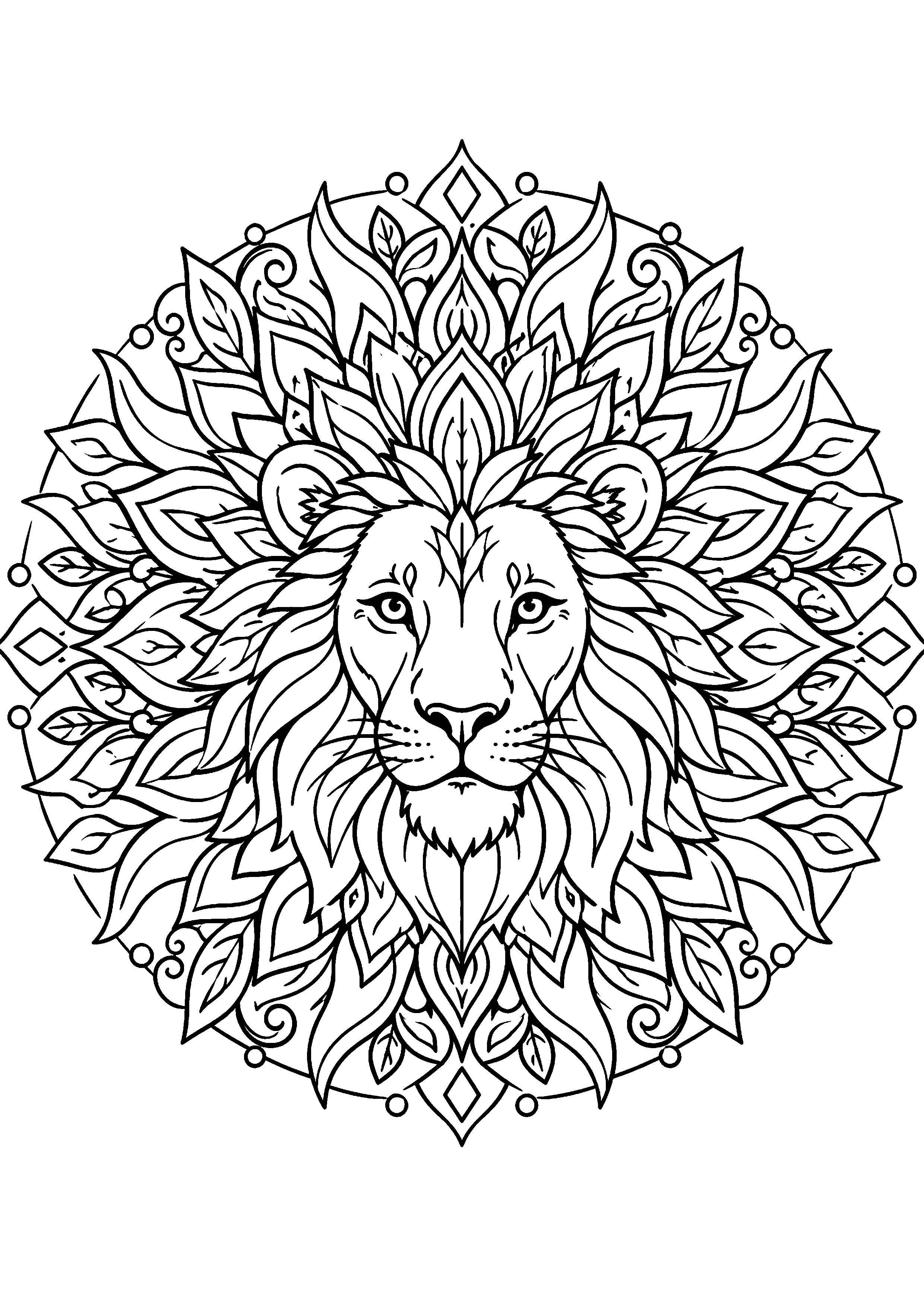 Coloriage mandala animal à imprimer – dessin n°19