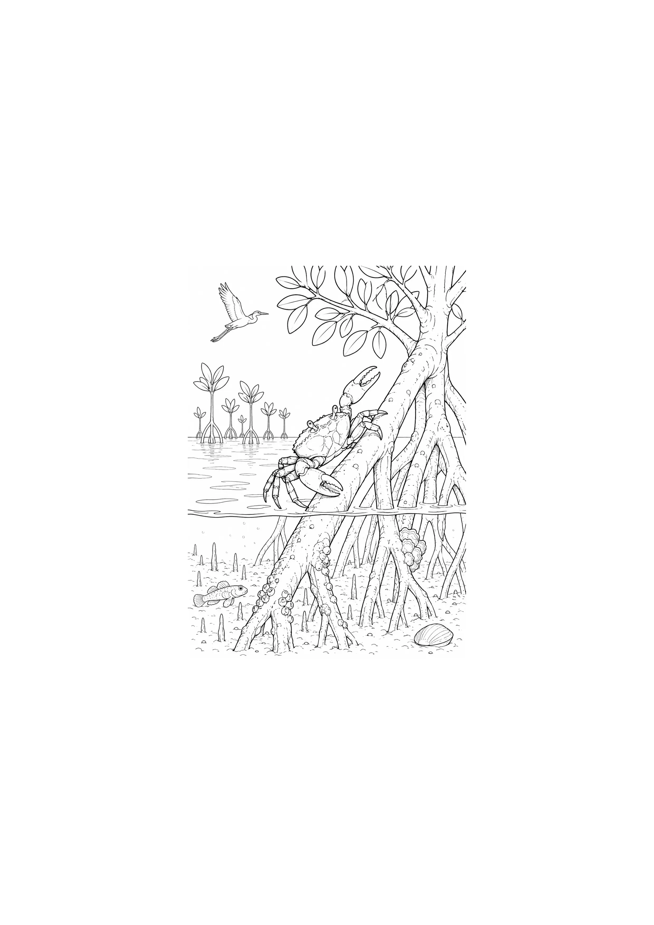 Coloriage Mangrove à imprimer – dessin n°5