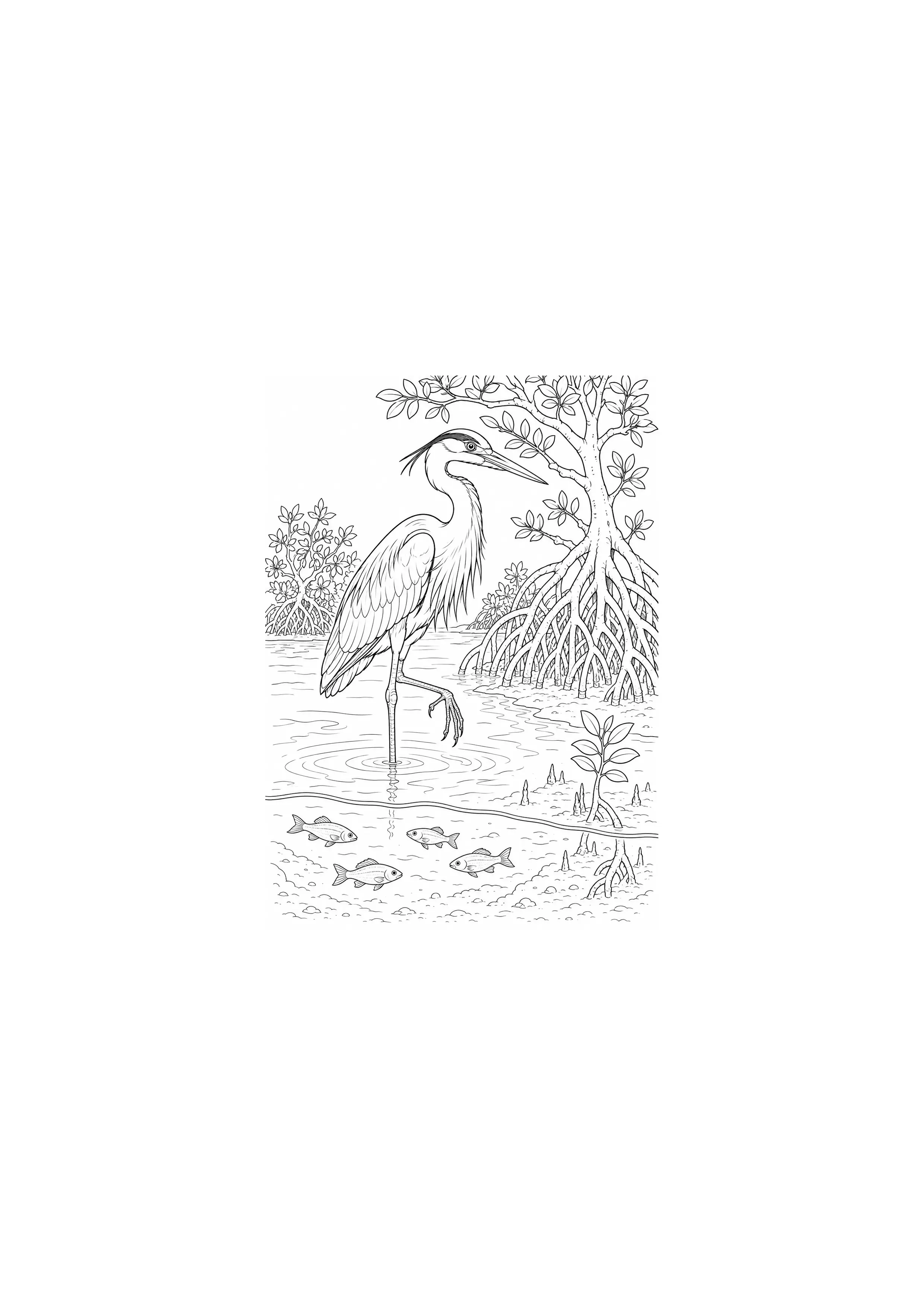 Coloriage Mangrove à imprimer – dessin n°6