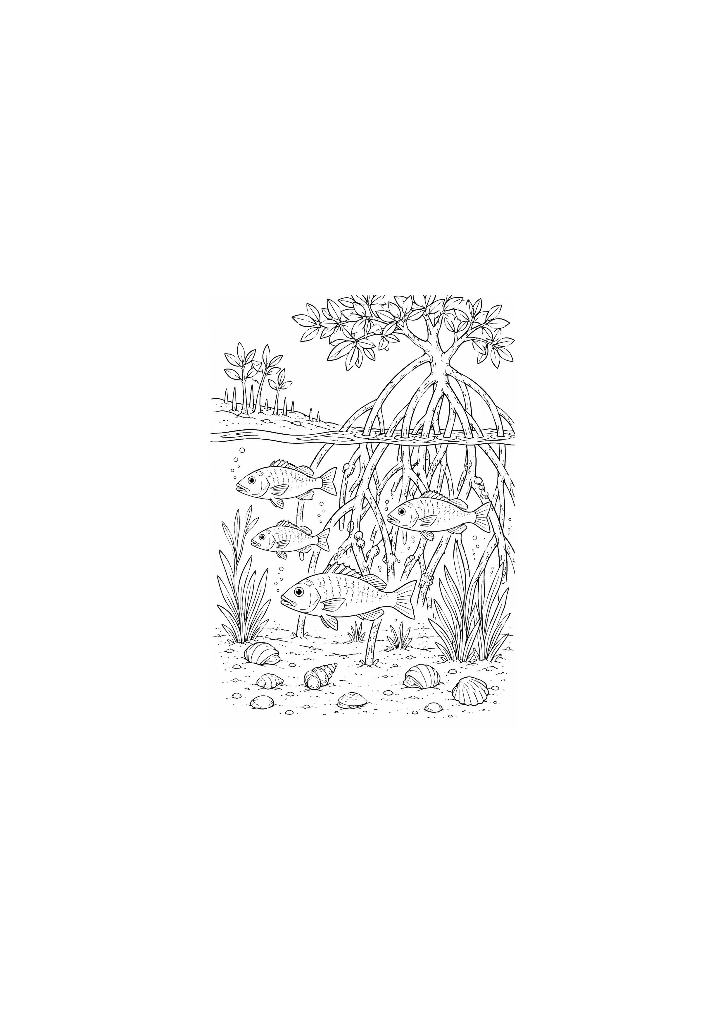 Coloriage Mangrove à imprimer – dessin n°7