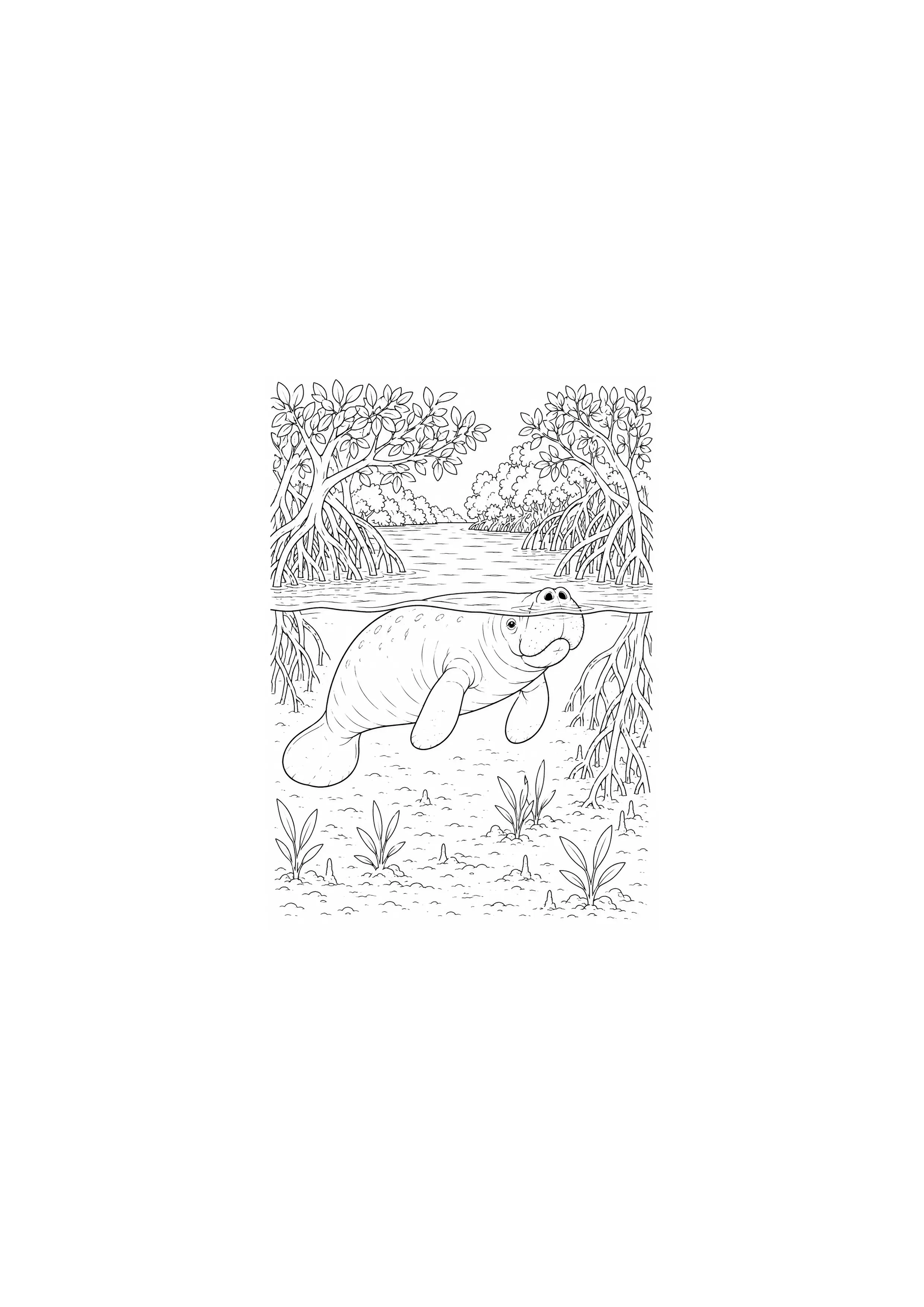 Coloriage Mangrove à imprimer – dessin n°9