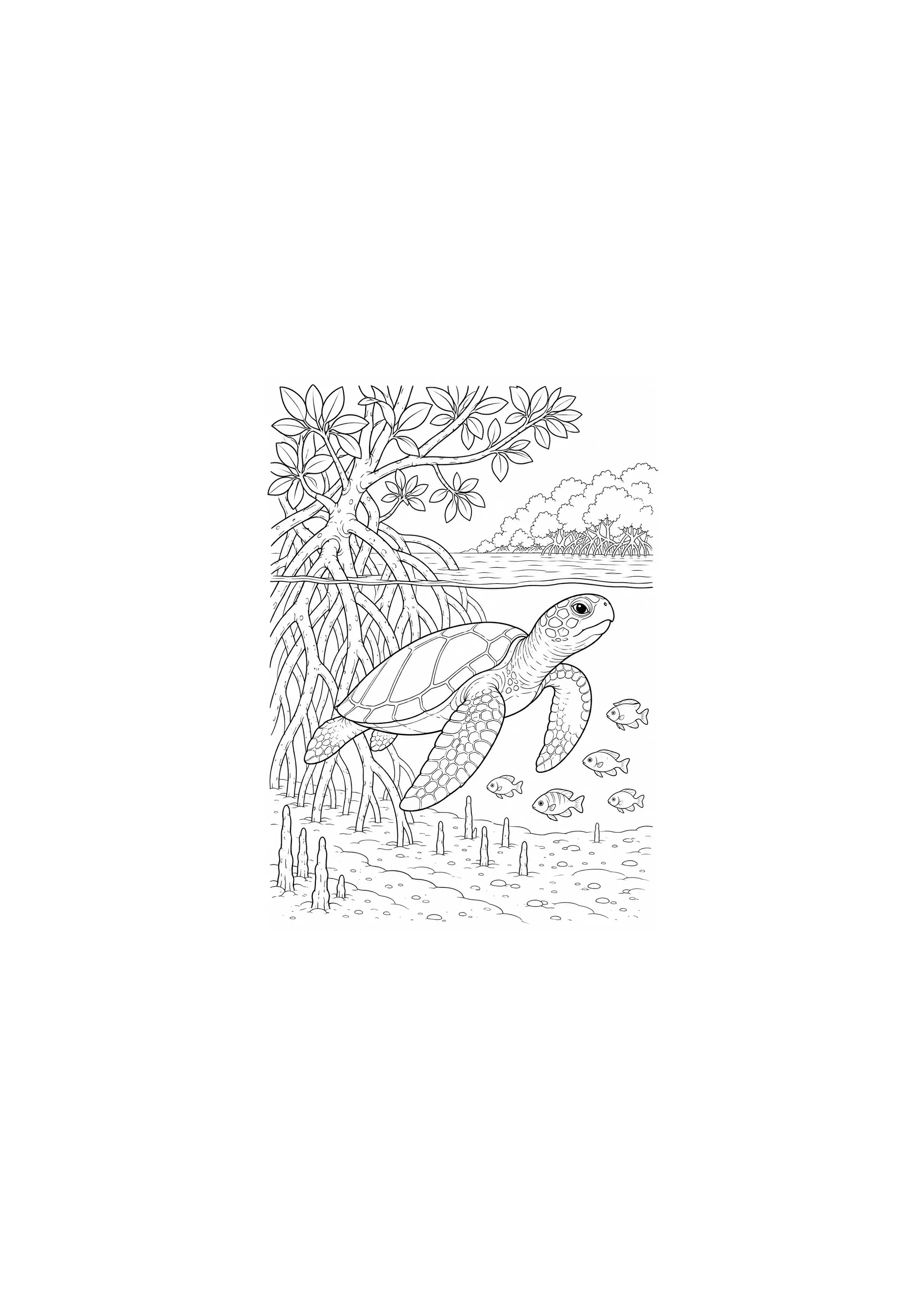 Coloriage Mangrove à imprimer – dessin n°11