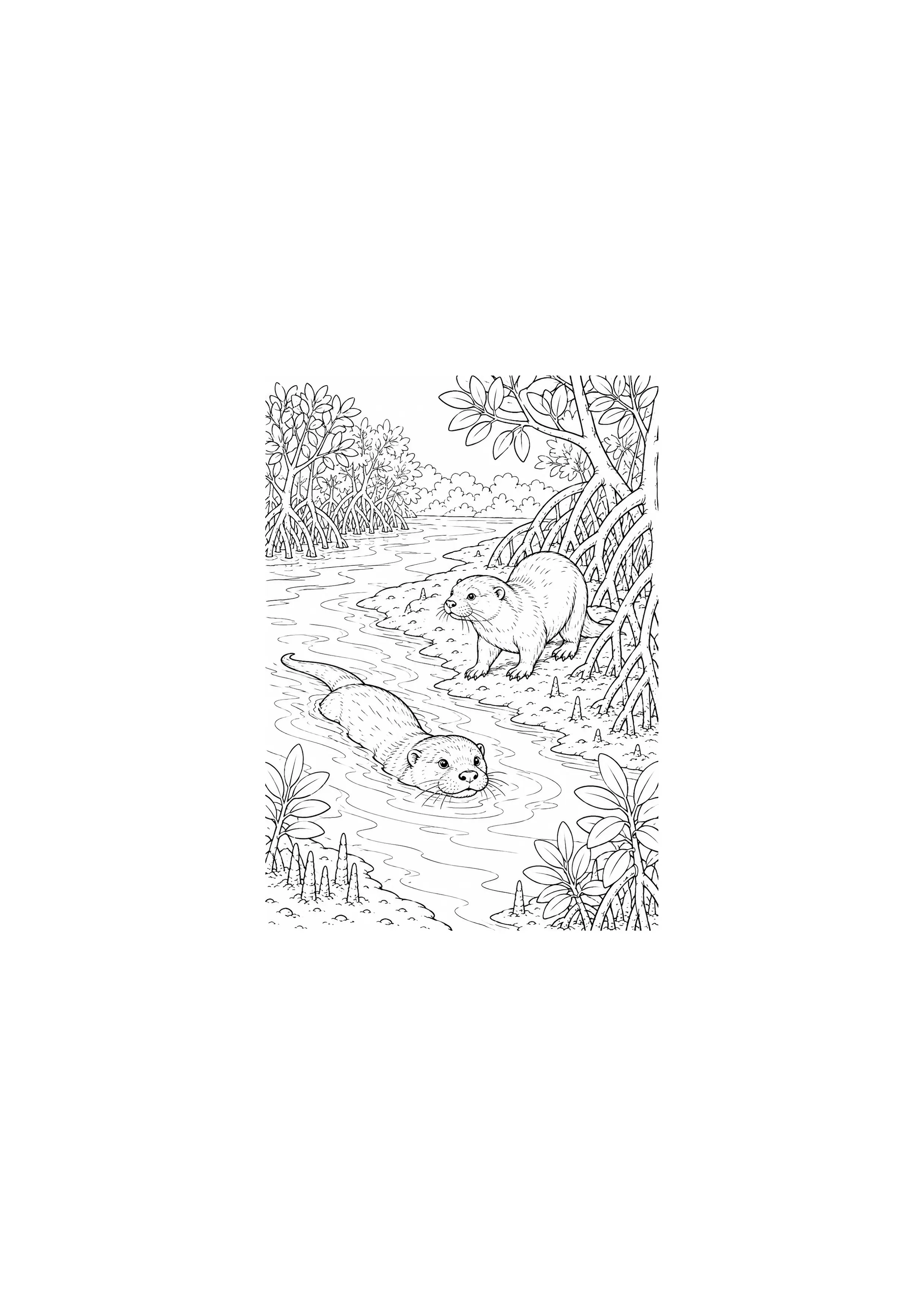 Coloriage Mangrove à imprimer – dessin n°12