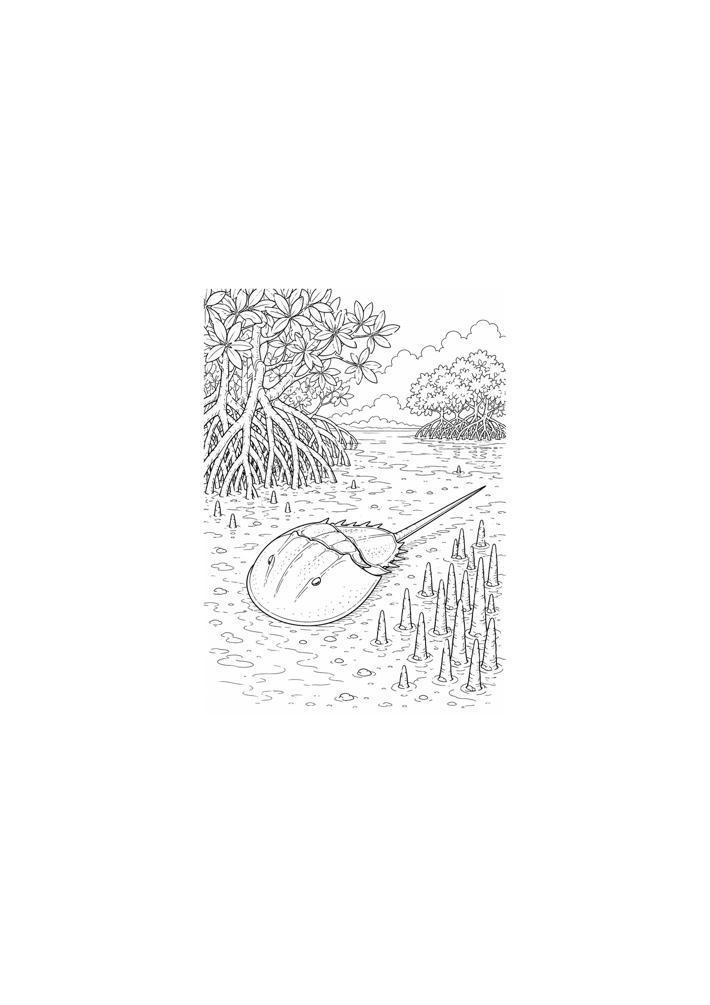 Coloriage Mangrove à imprimer – dessin n°13