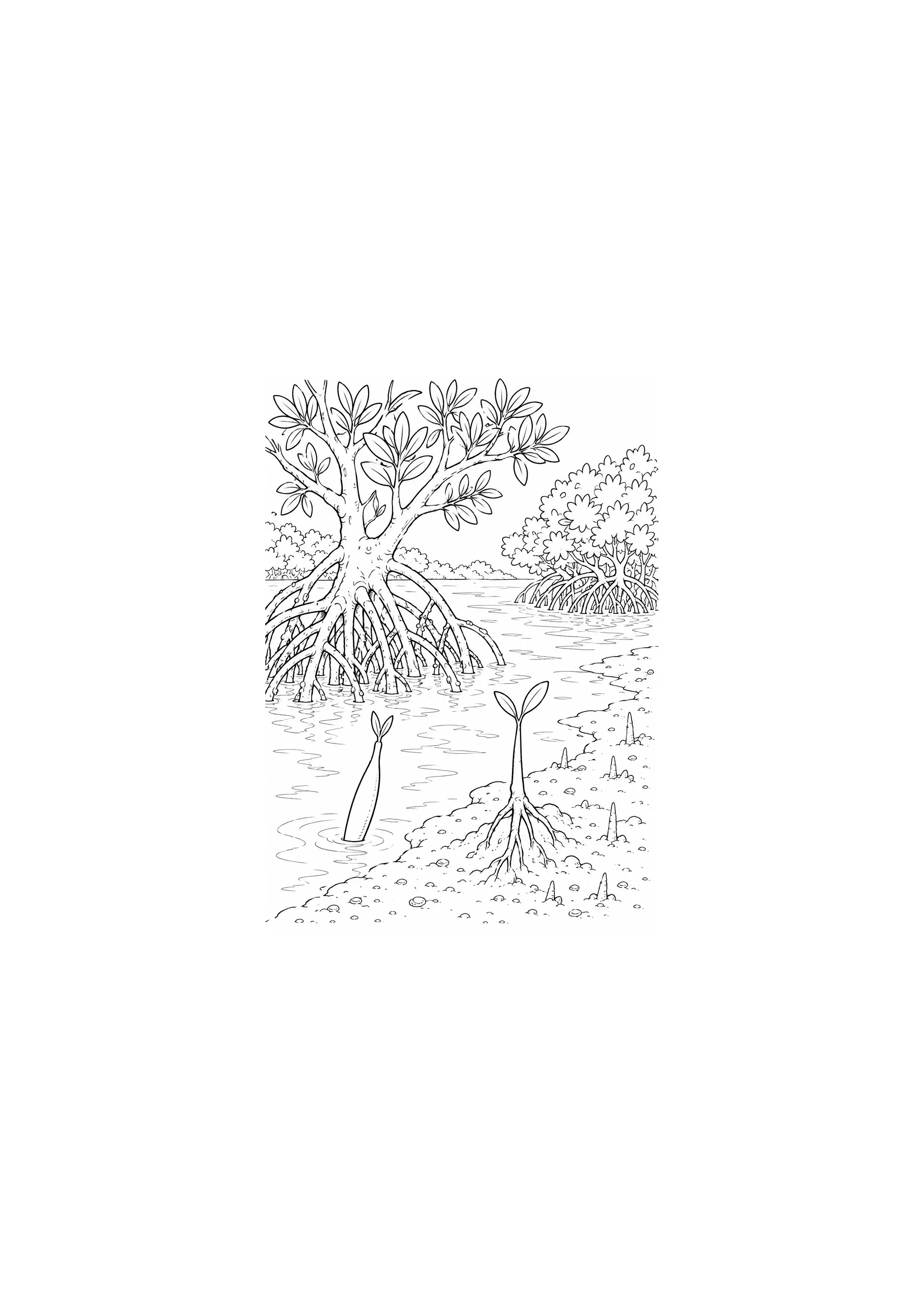 Coloriage Mangrove à imprimer – dessin n°14
