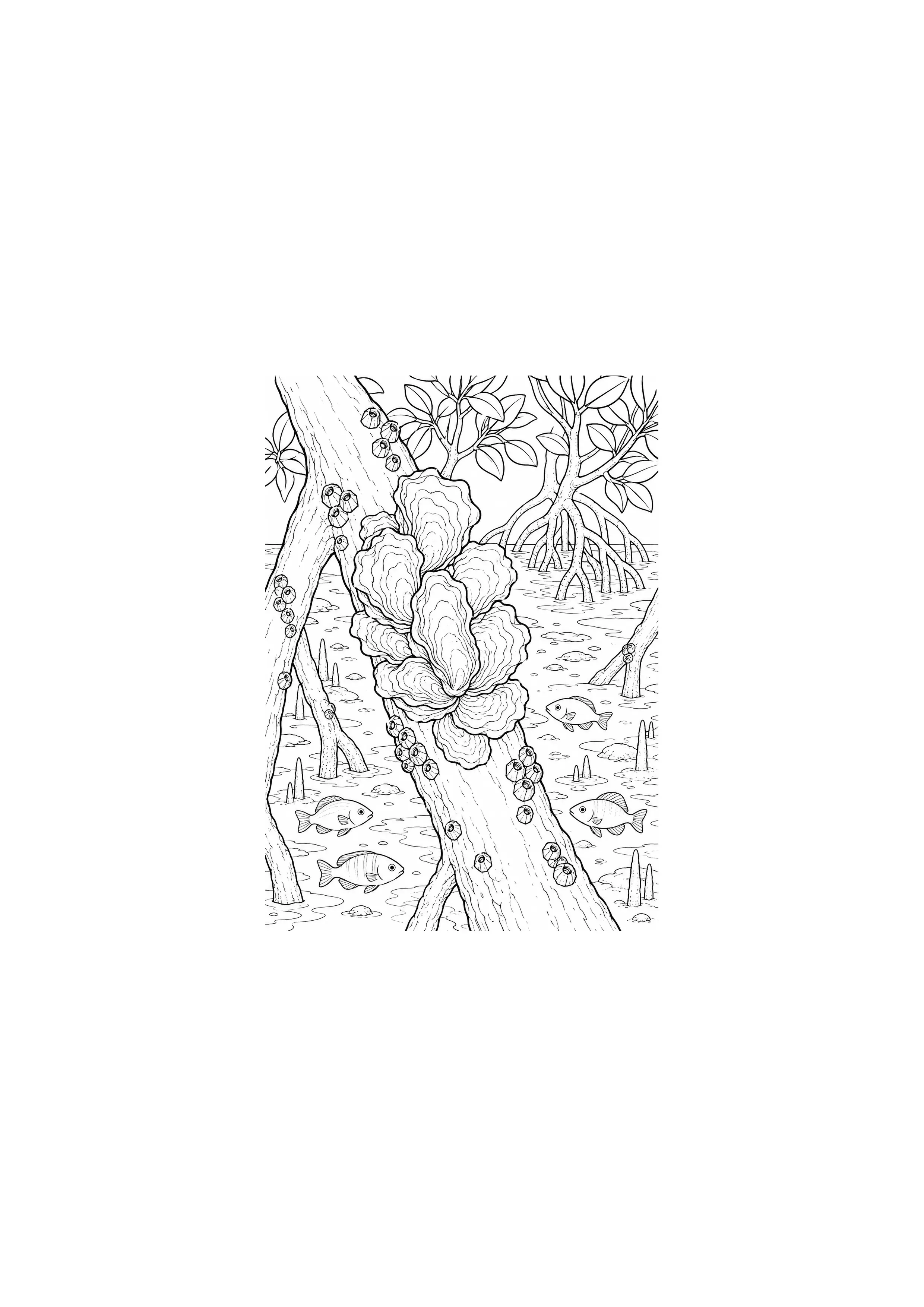 Coloriage Mangrove à imprimer – dessin n°17