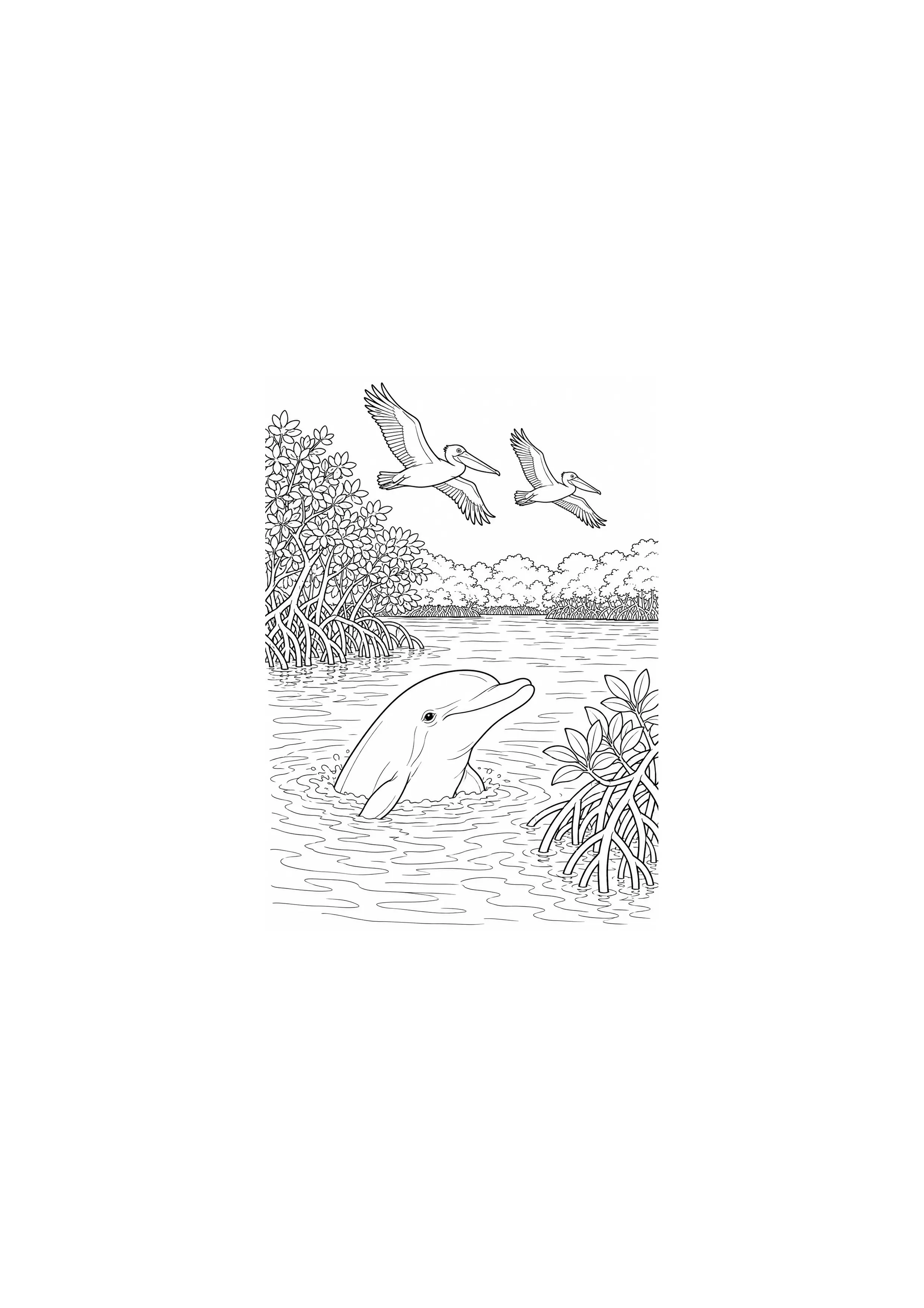 Coloriage Mangrove à imprimer – dessin n°18