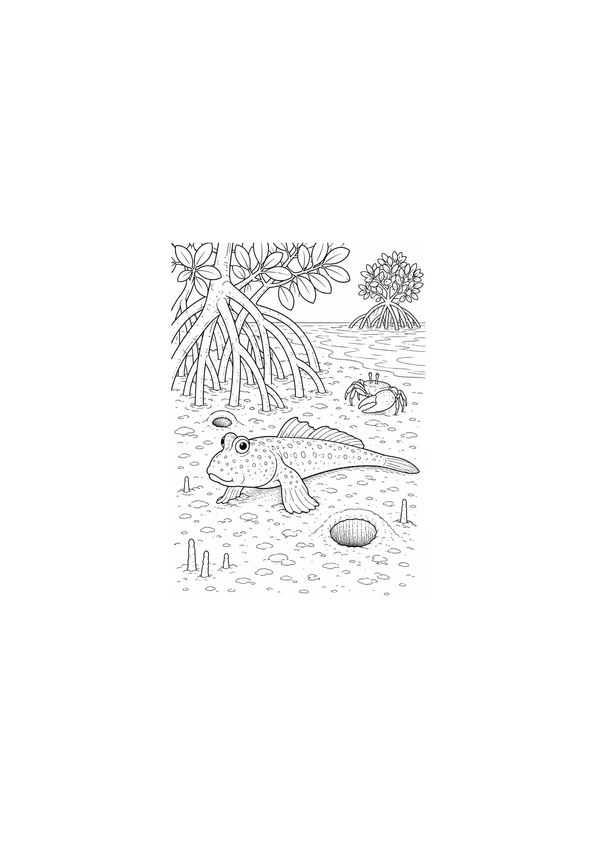 Coloriage Mangrove à imprimer – dessin n°19