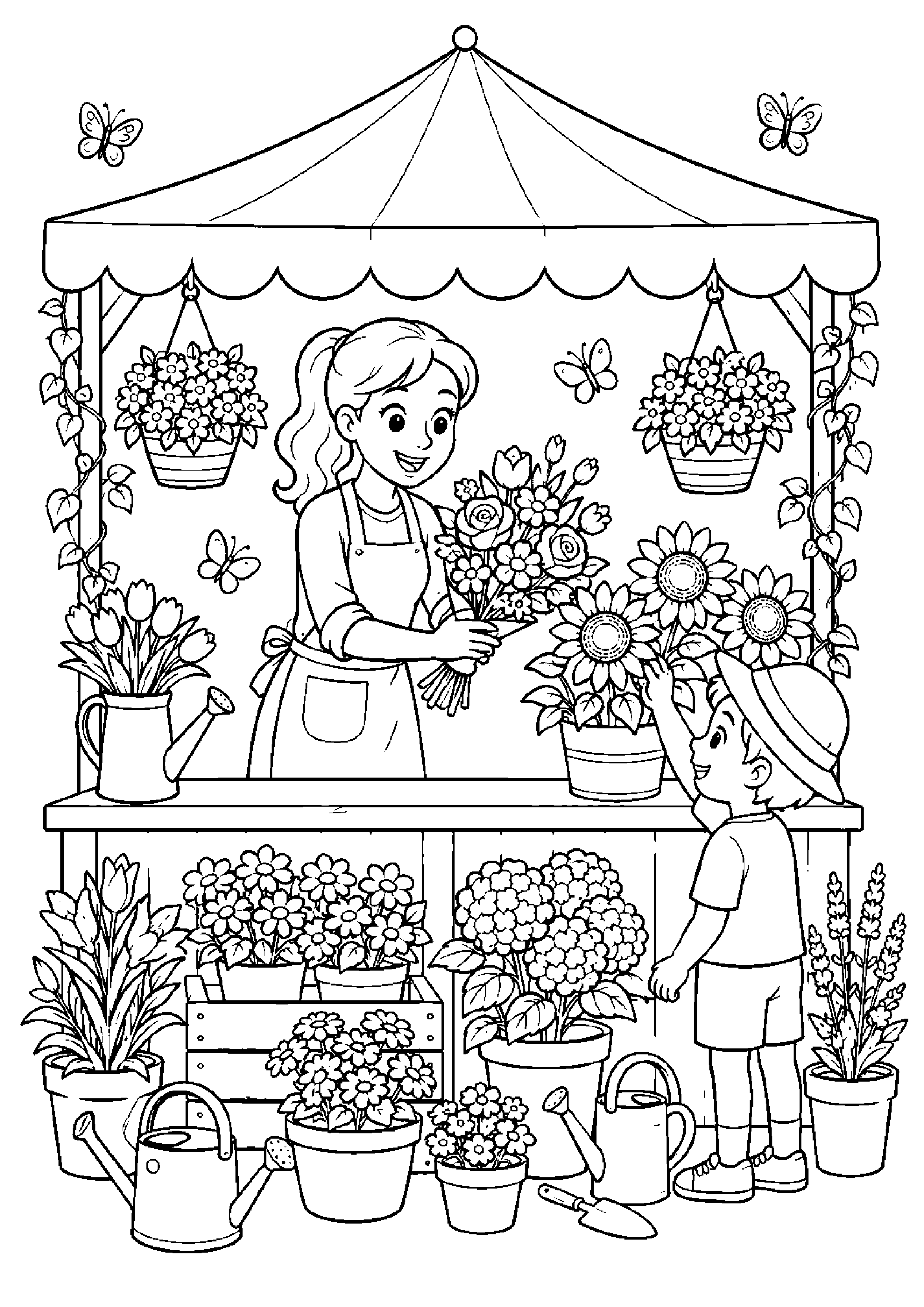 Coloriage marché à imprimer – dessin n°2