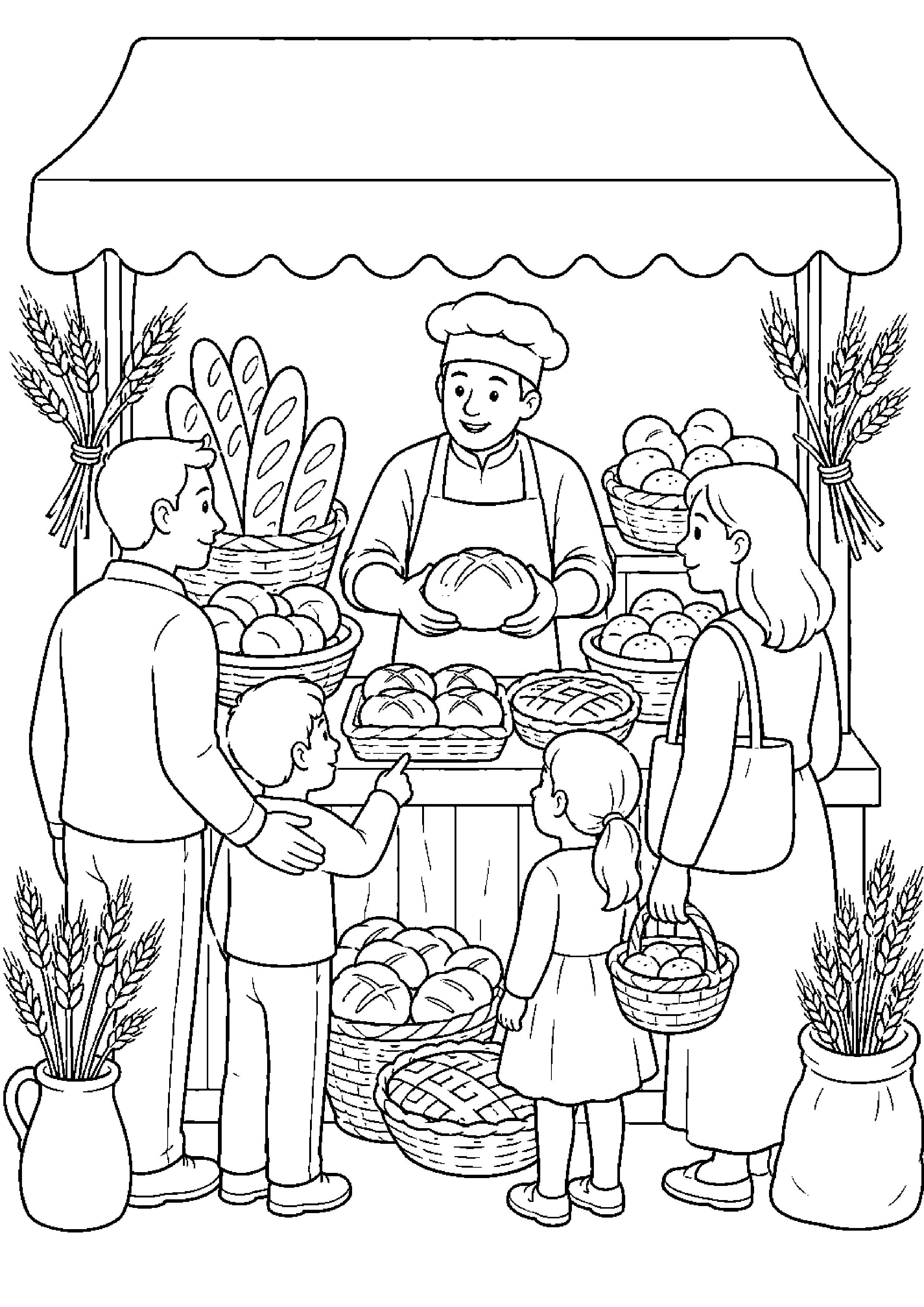 Coloriage marché à imprimer – dessin n°4