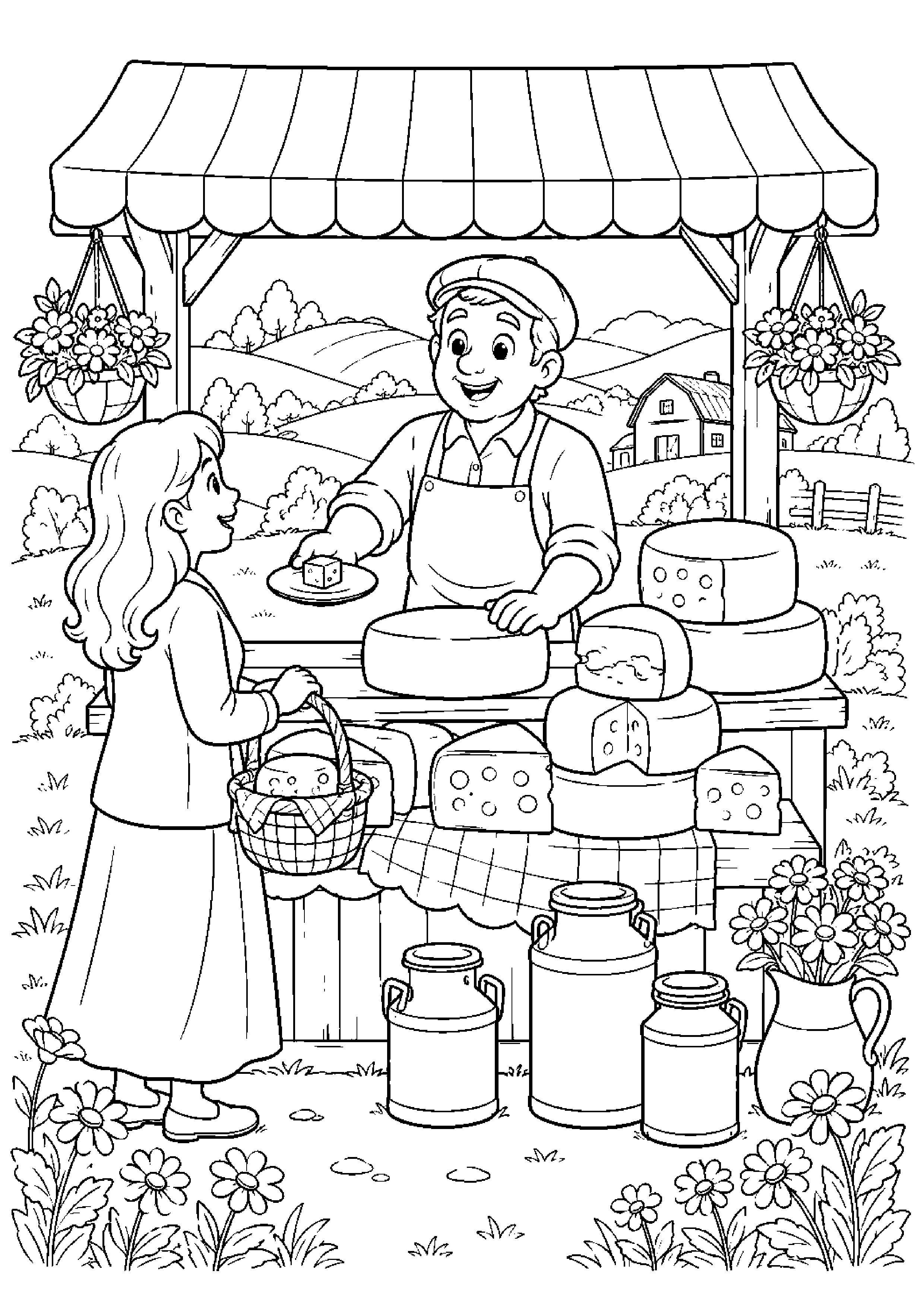 Coloriage marché à imprimer – dessin n°5