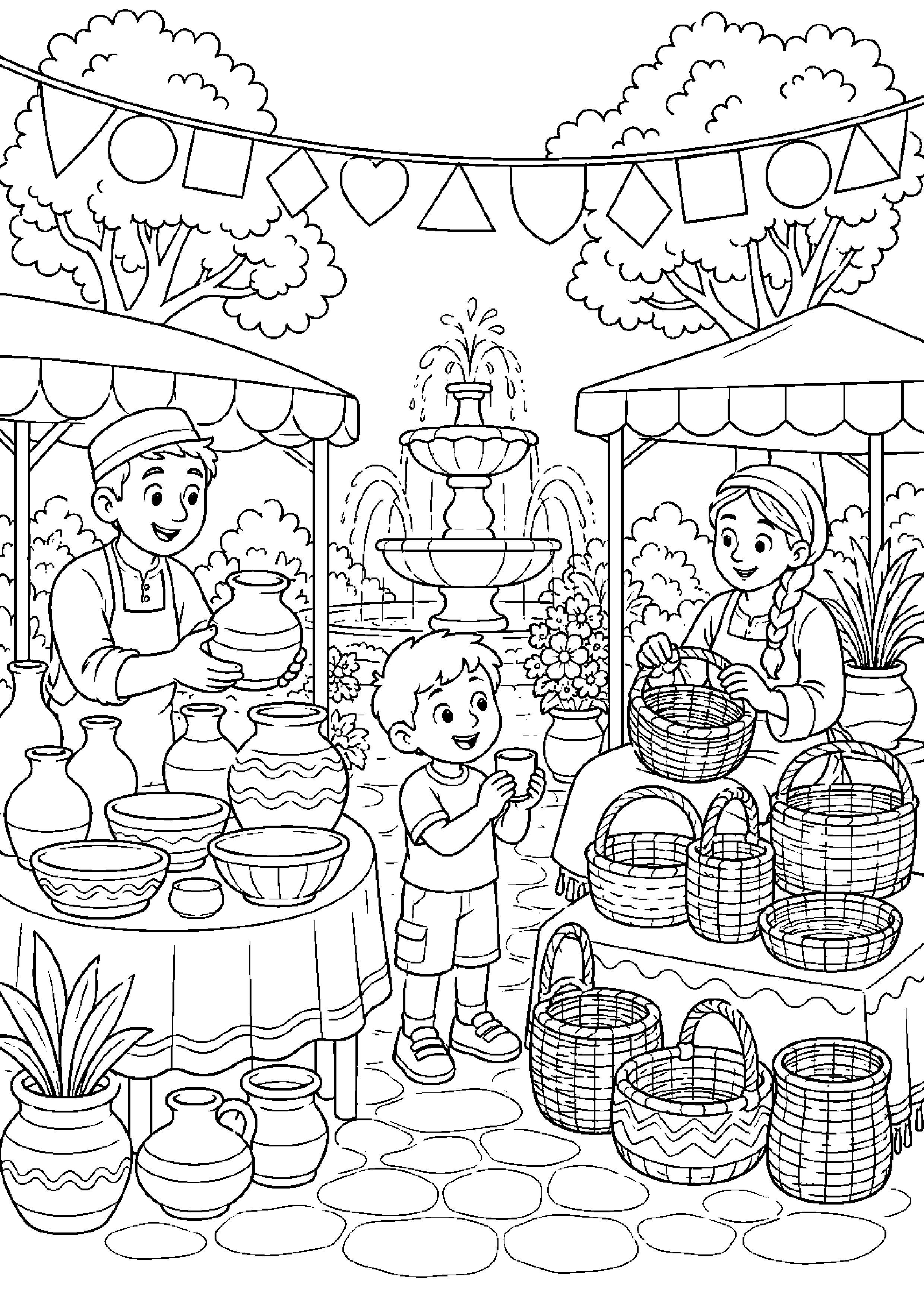 Coloriage marché à imprimer – dessin n°8