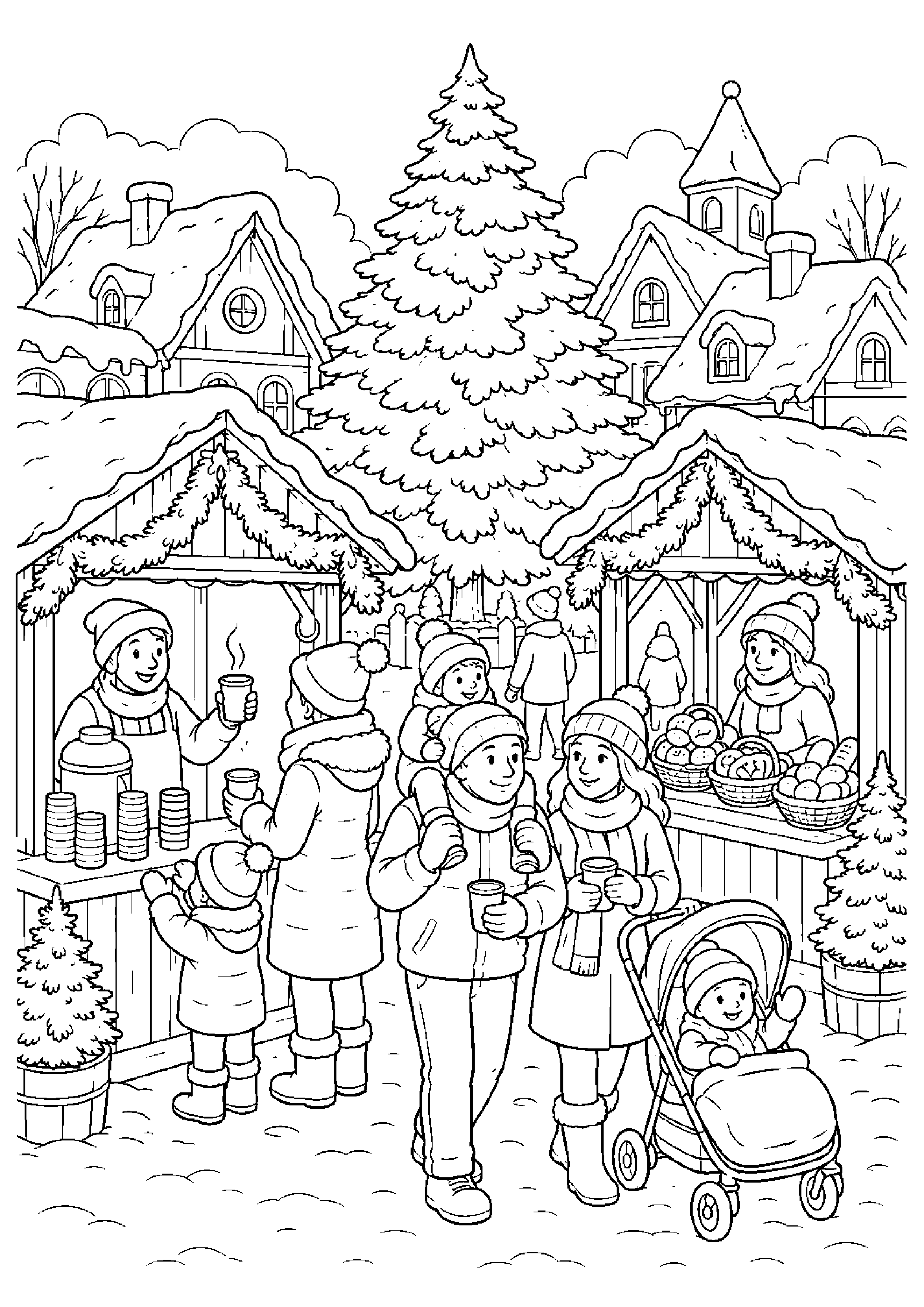 Coloriage marché à imprimer – dessin n°9