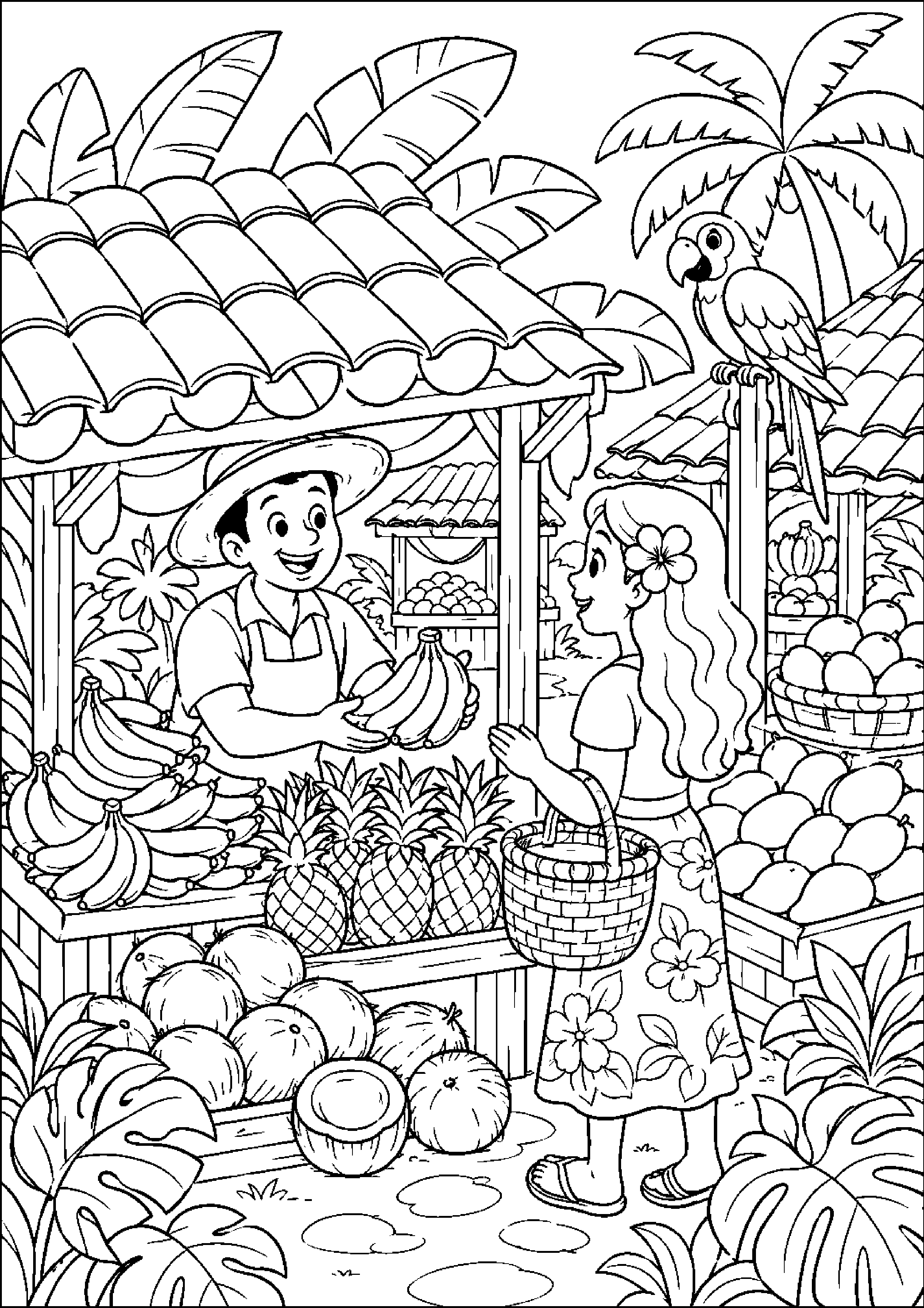 Coloriage marché à imprimer – dessin n°10