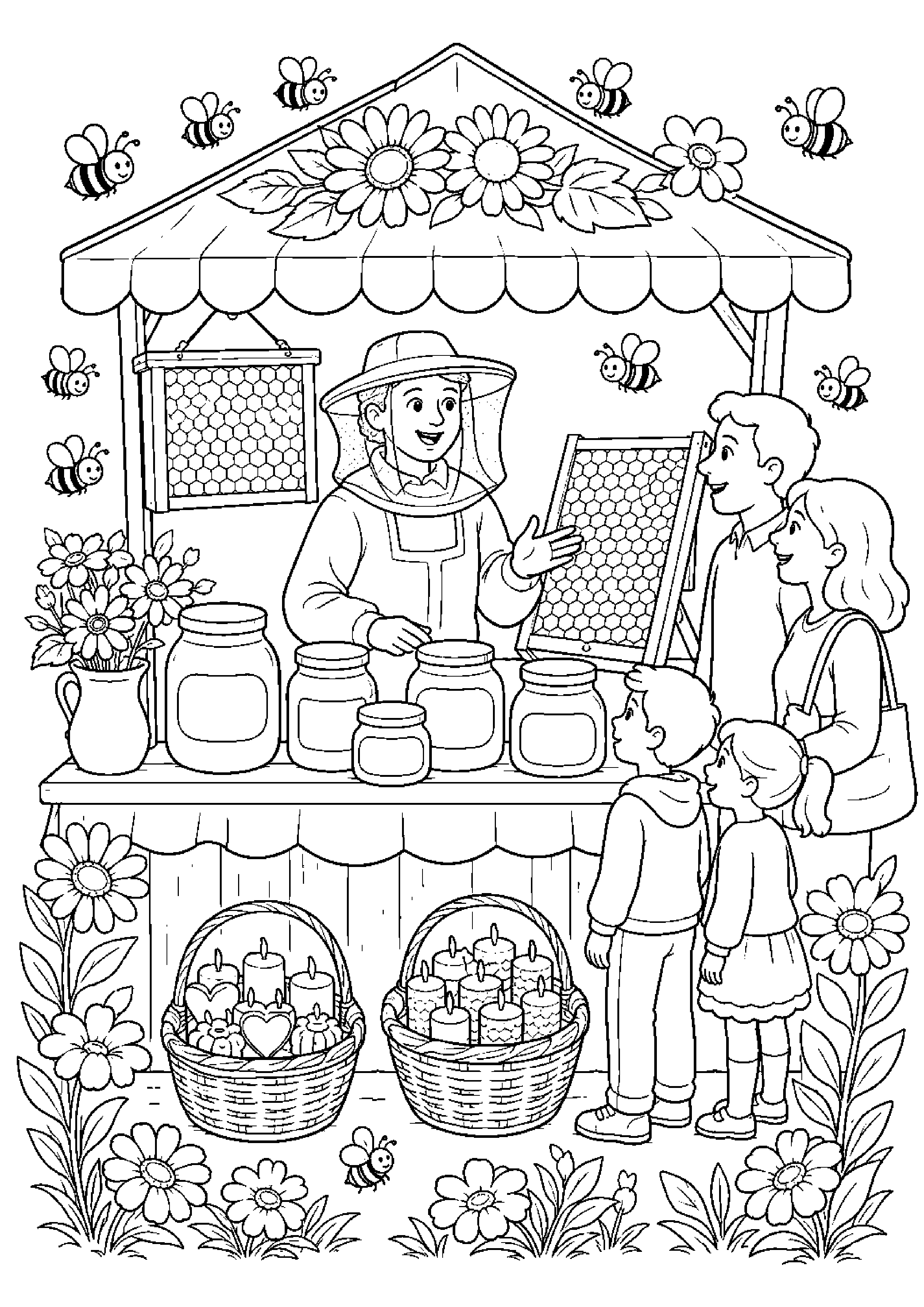 Coloriage marché à imprimer – dessin n°13