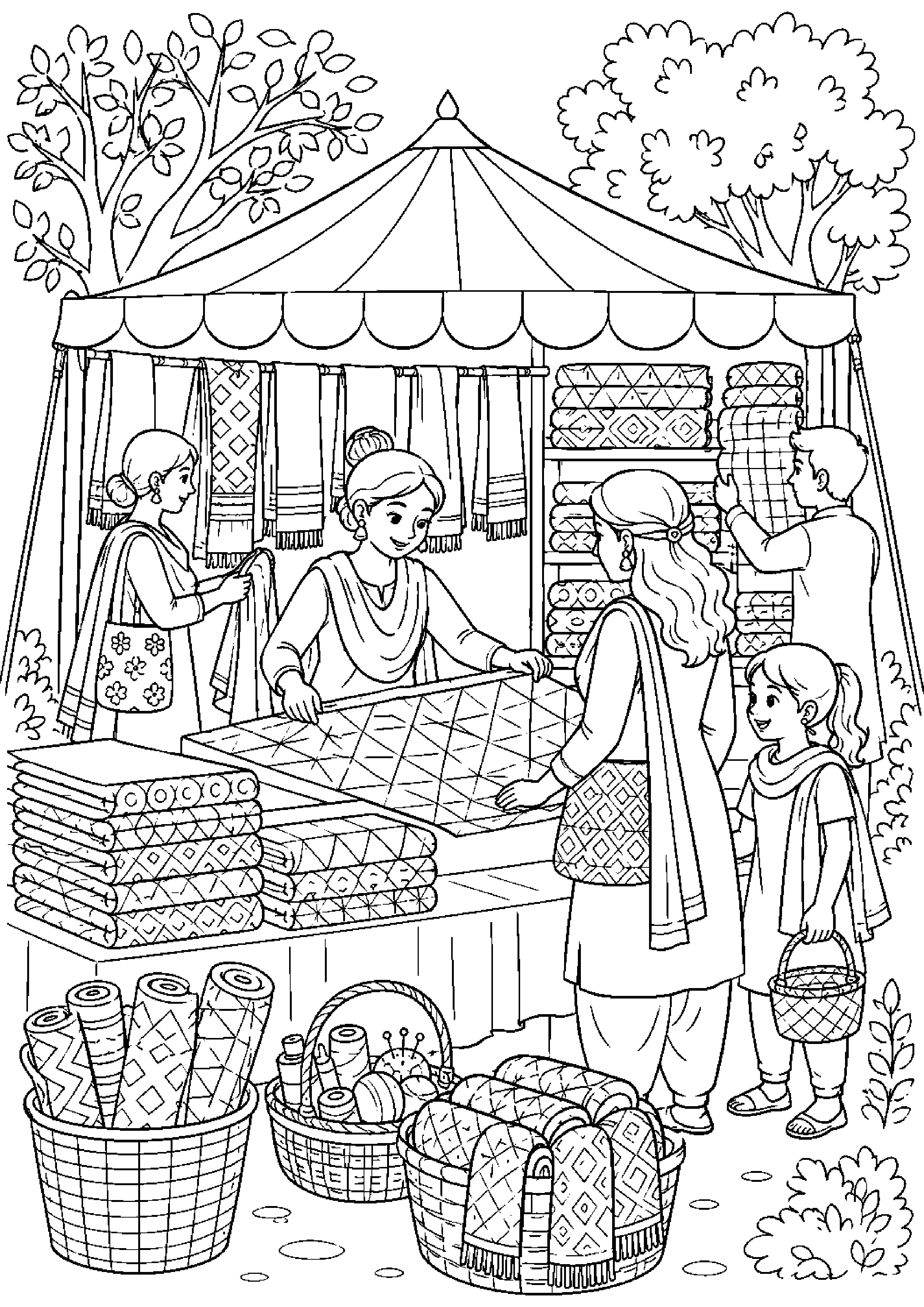 Coloriage marché à imprimer – dessin n°14
