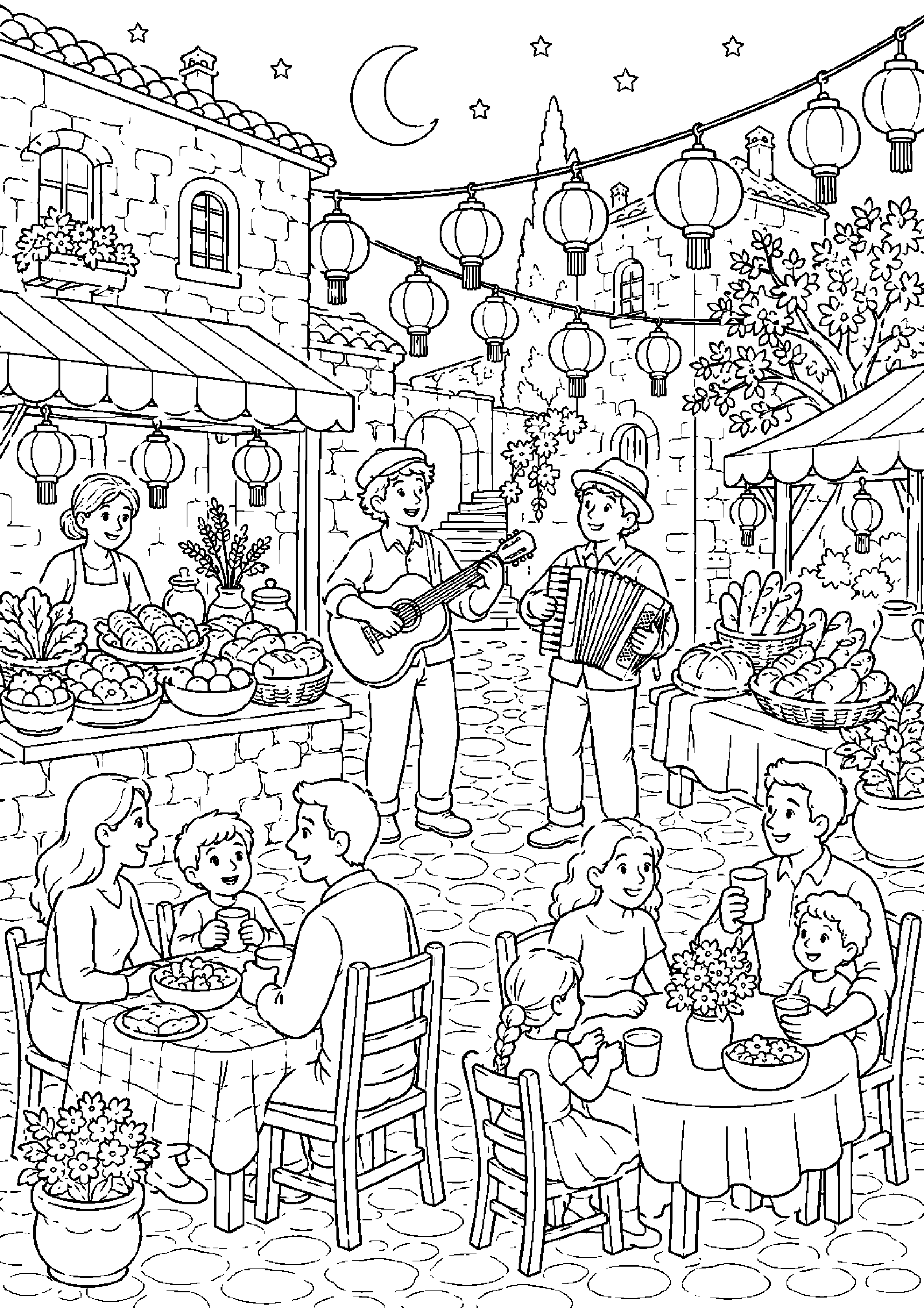 Coloriage marché à imprimer – dessin n°15