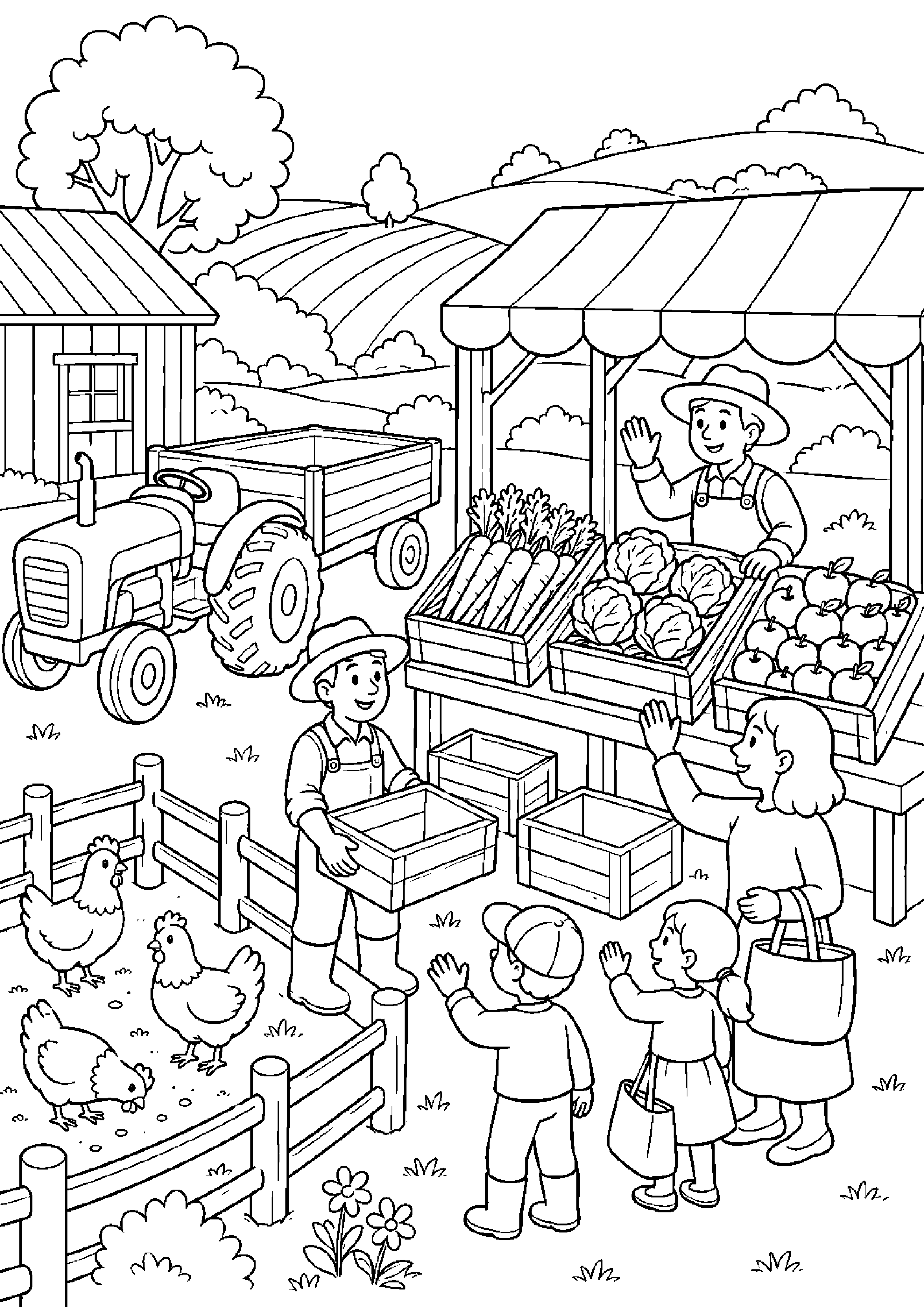 Coloriage marché à imprimer – dessin n°16