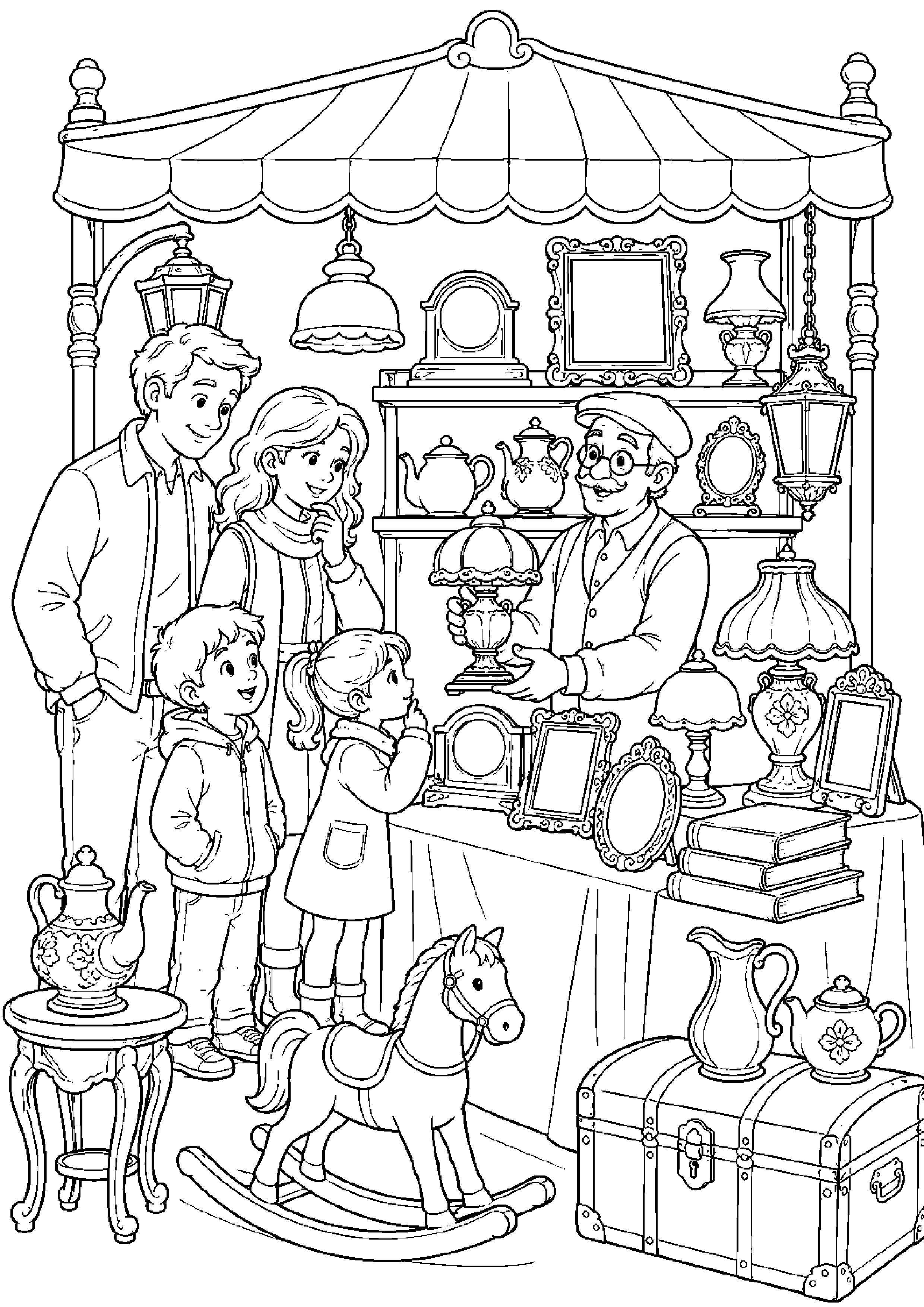 Coloriage marché à imprimer – dessin n°17
