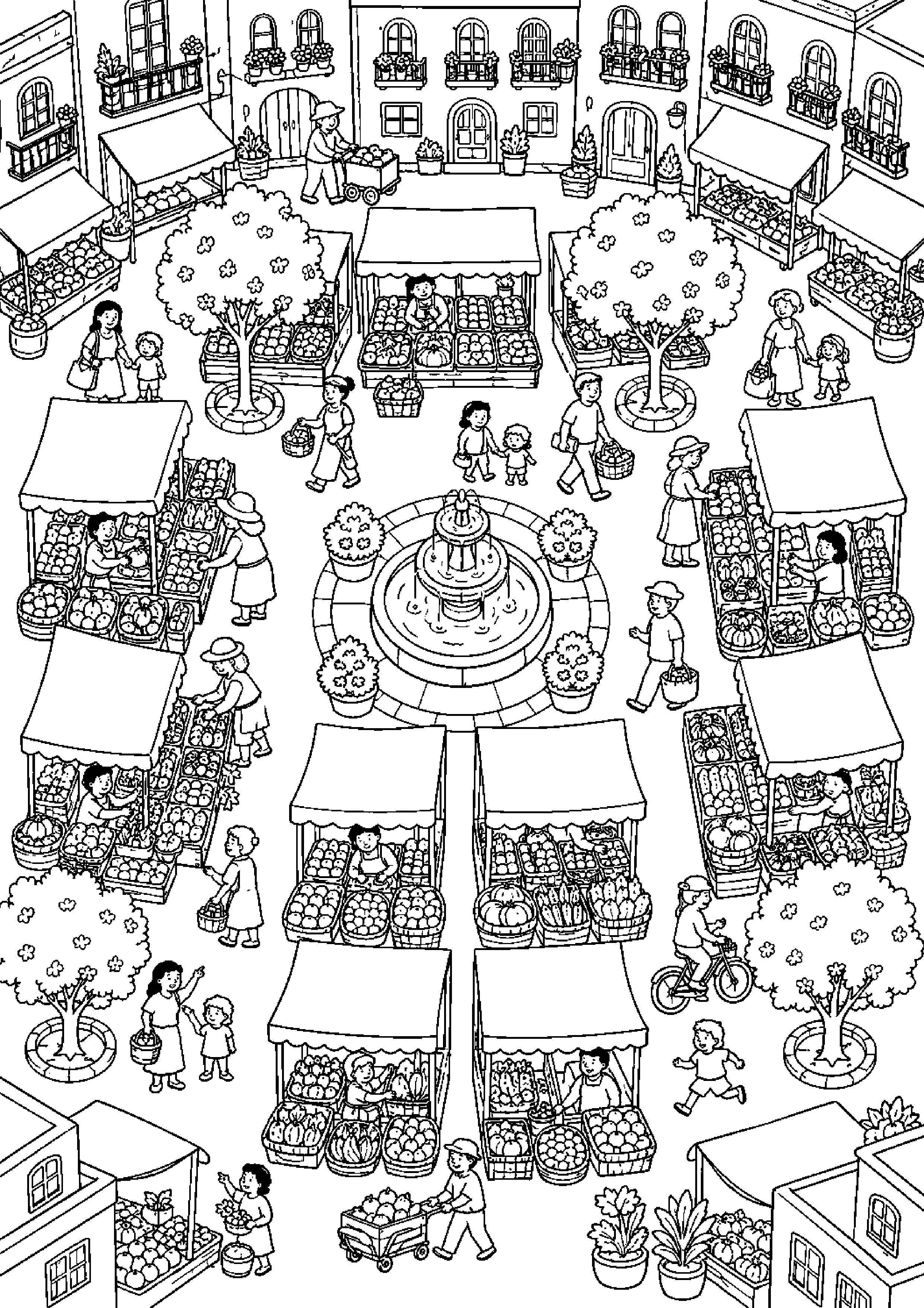 Coloriage marché à imprimer – dessin n°19