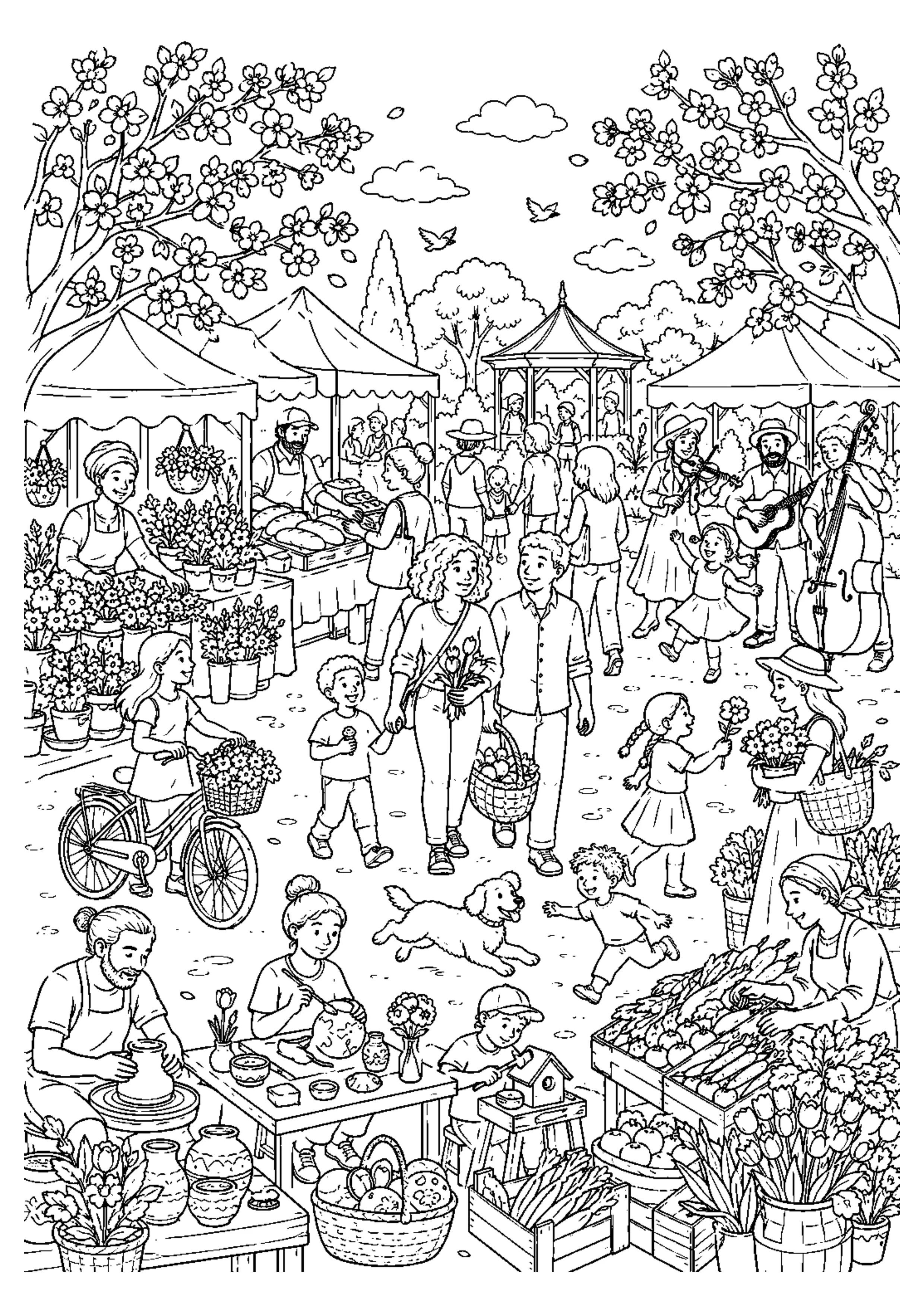 Coloriage Marché de printemps à imprimer – dessin n°20