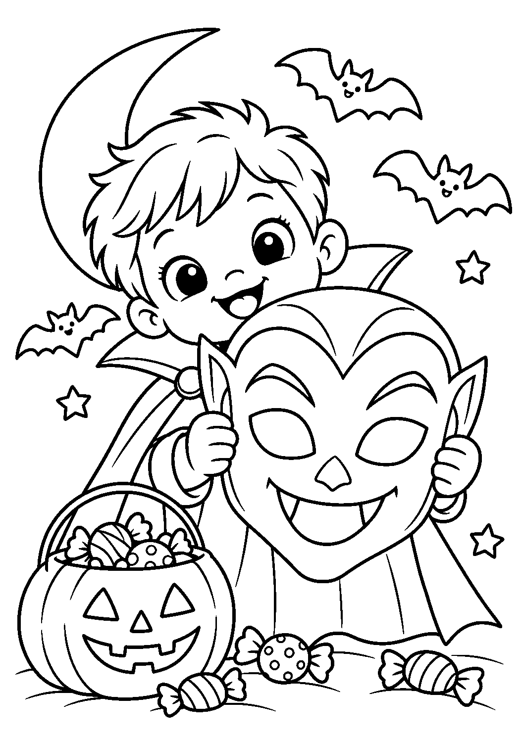 Coloriage Masques Halloween