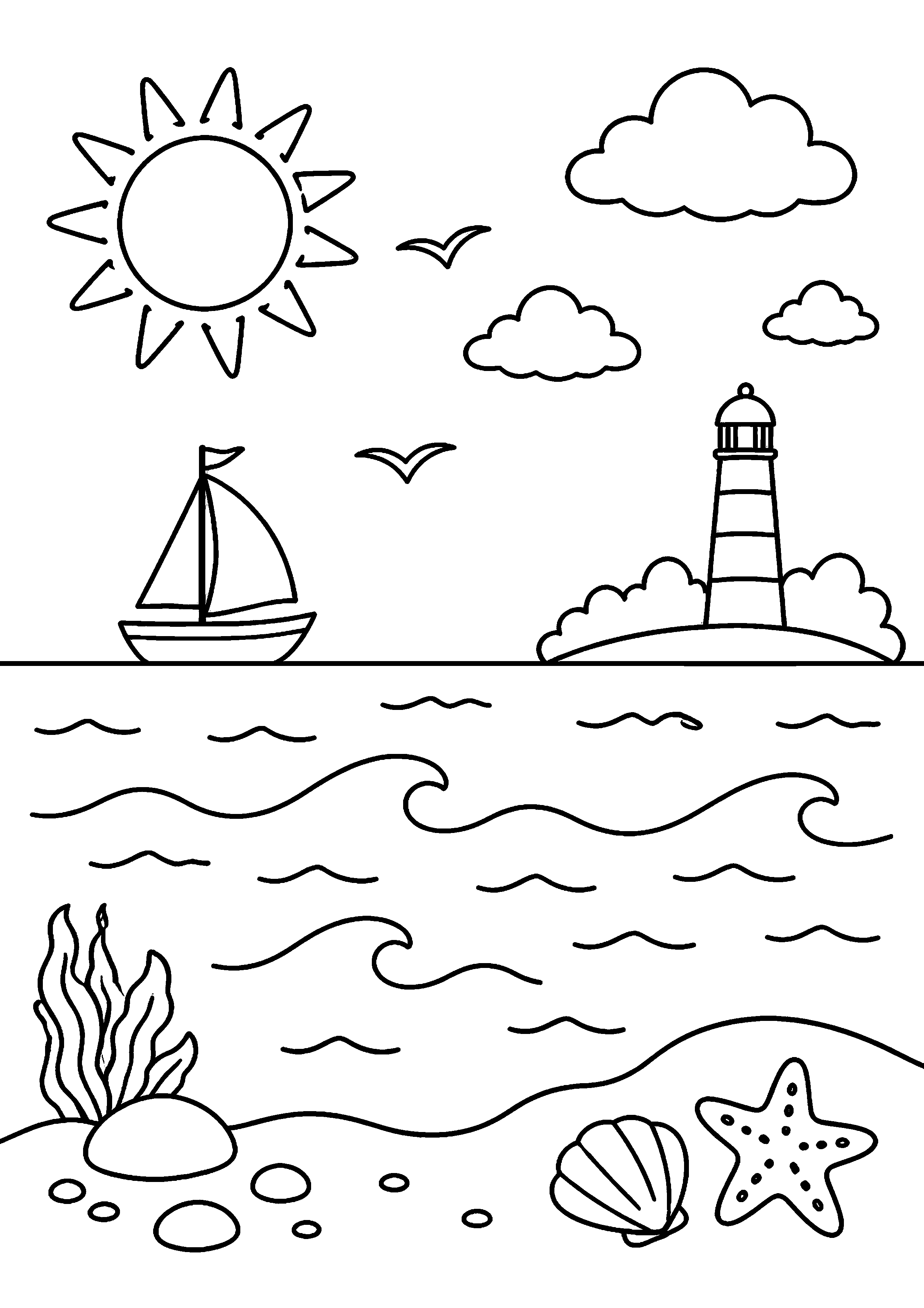 Coloriage Mer à imprimer – dessin 2
