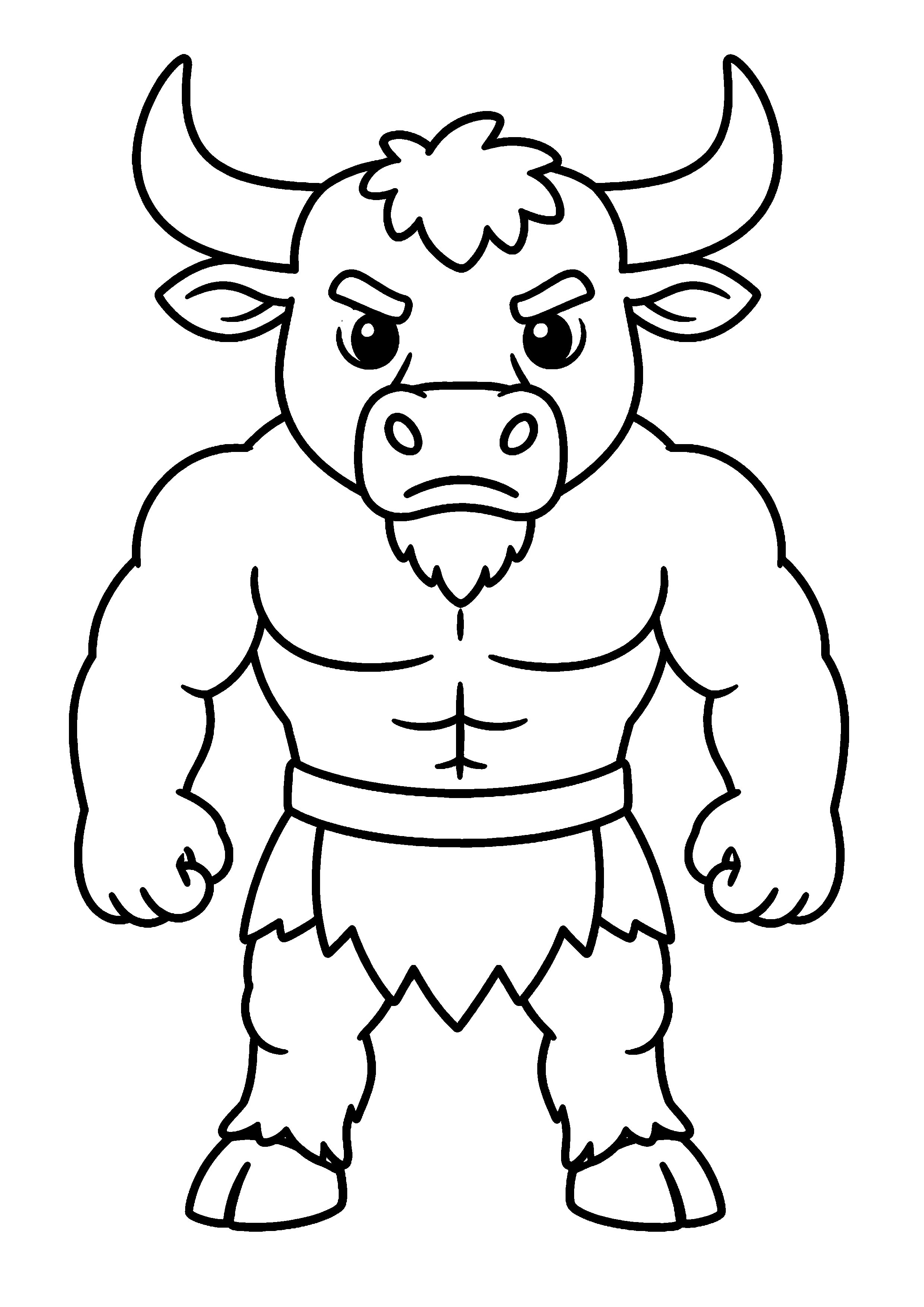 Coloriage Minotaure à imprimer – dessin 1