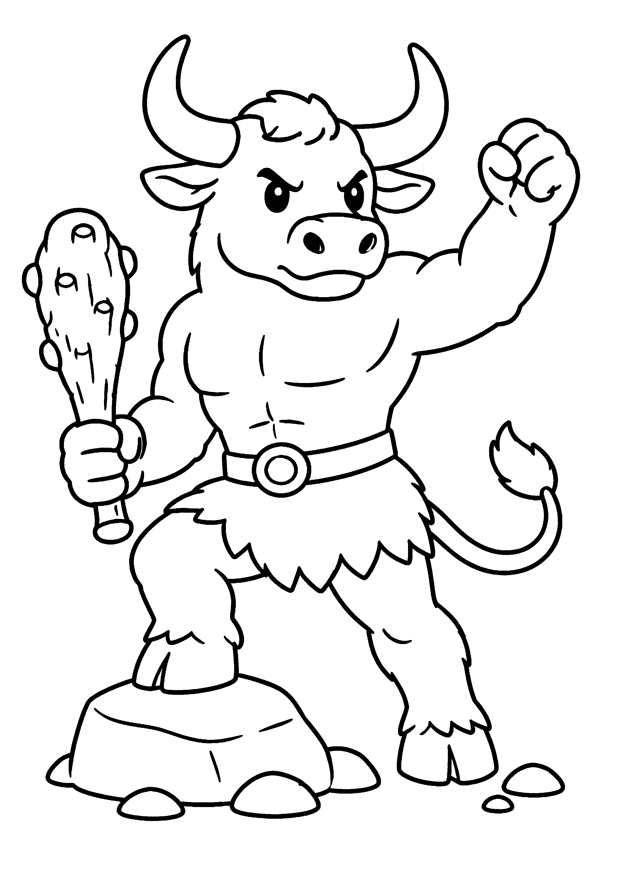 Coloriage Minotaure à imprimer – dessin 2