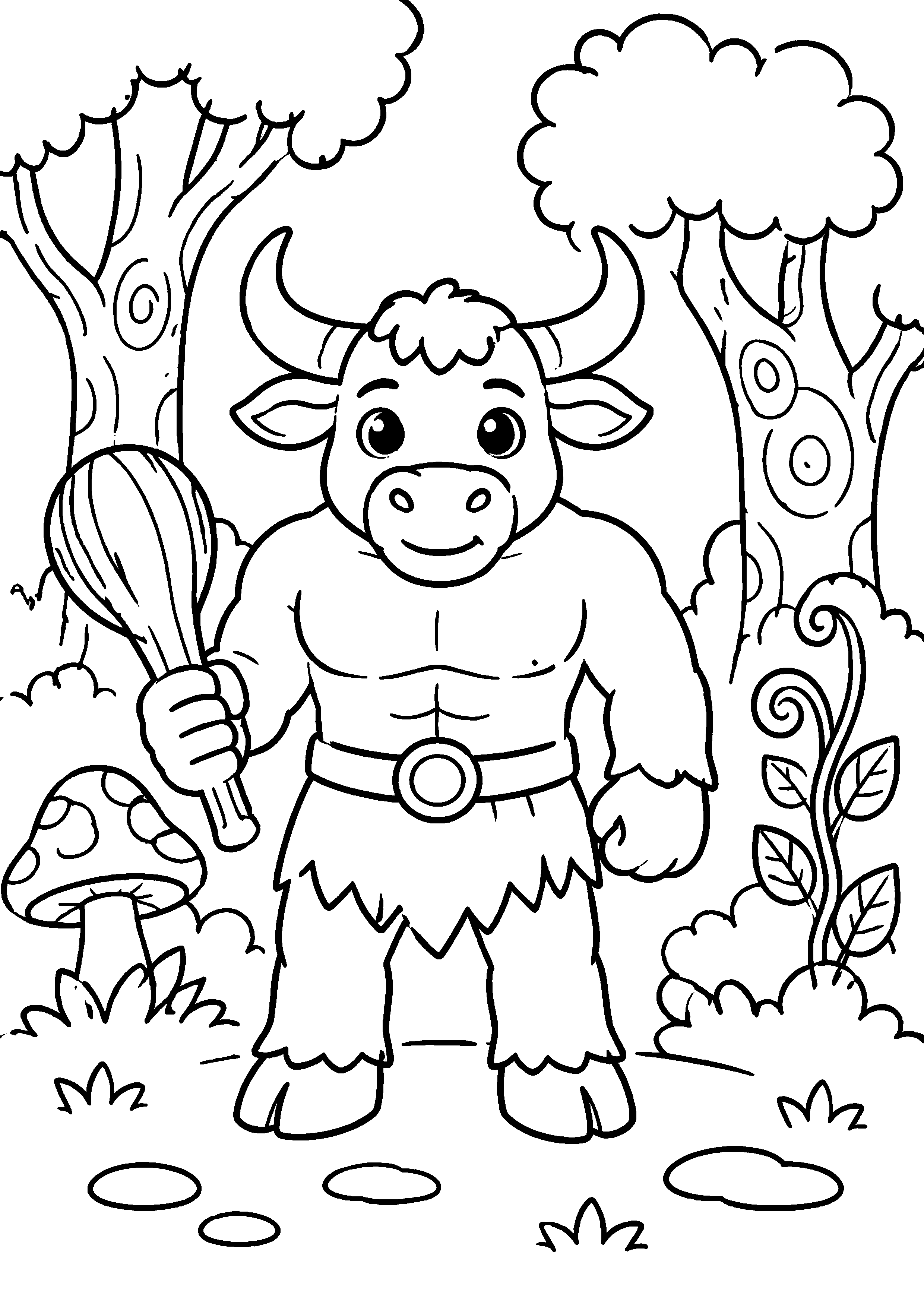 Coloriage Minotaure à imprimer – dessin 3