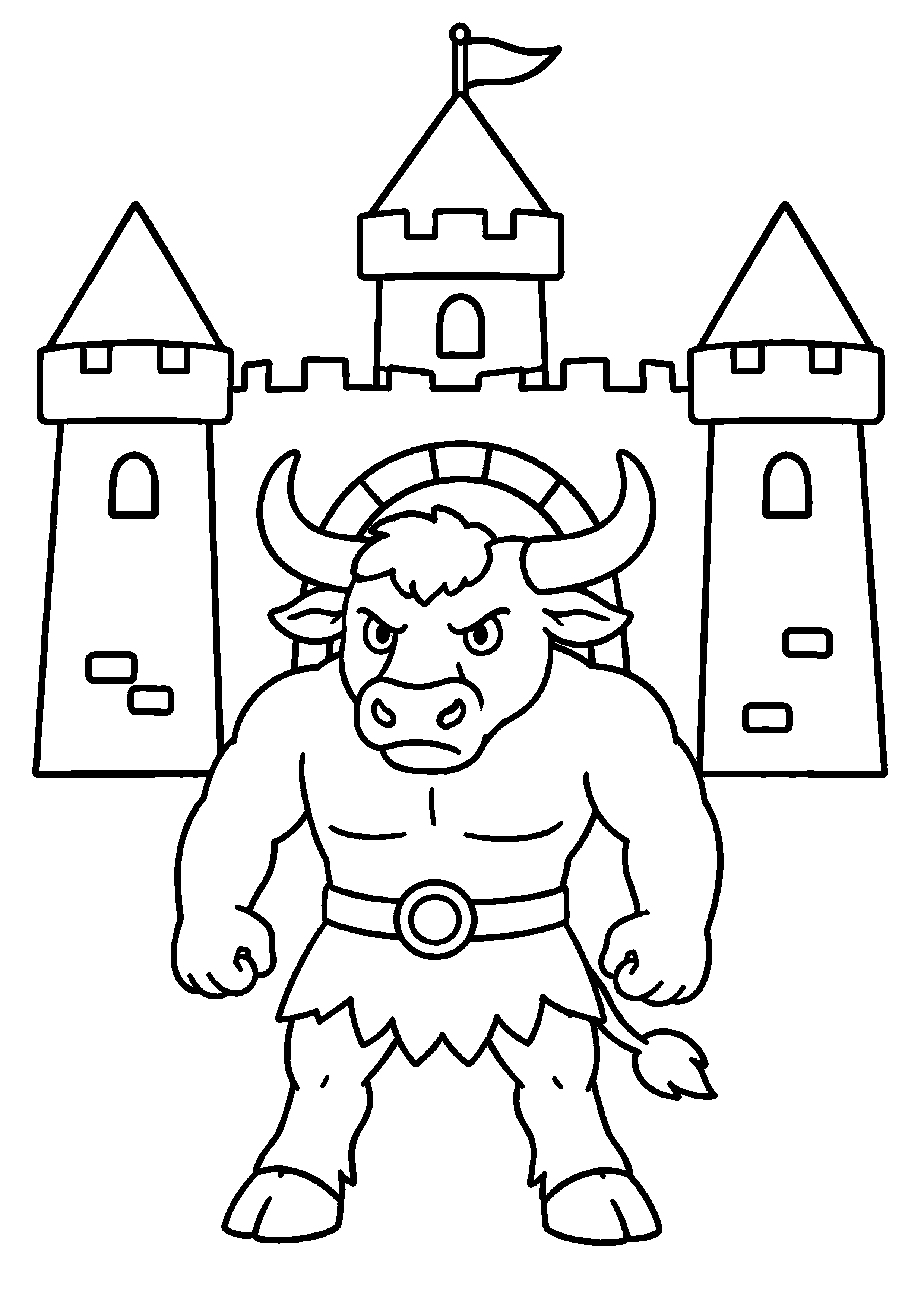 Coloriage Minotaure à imprimer – dessin 4