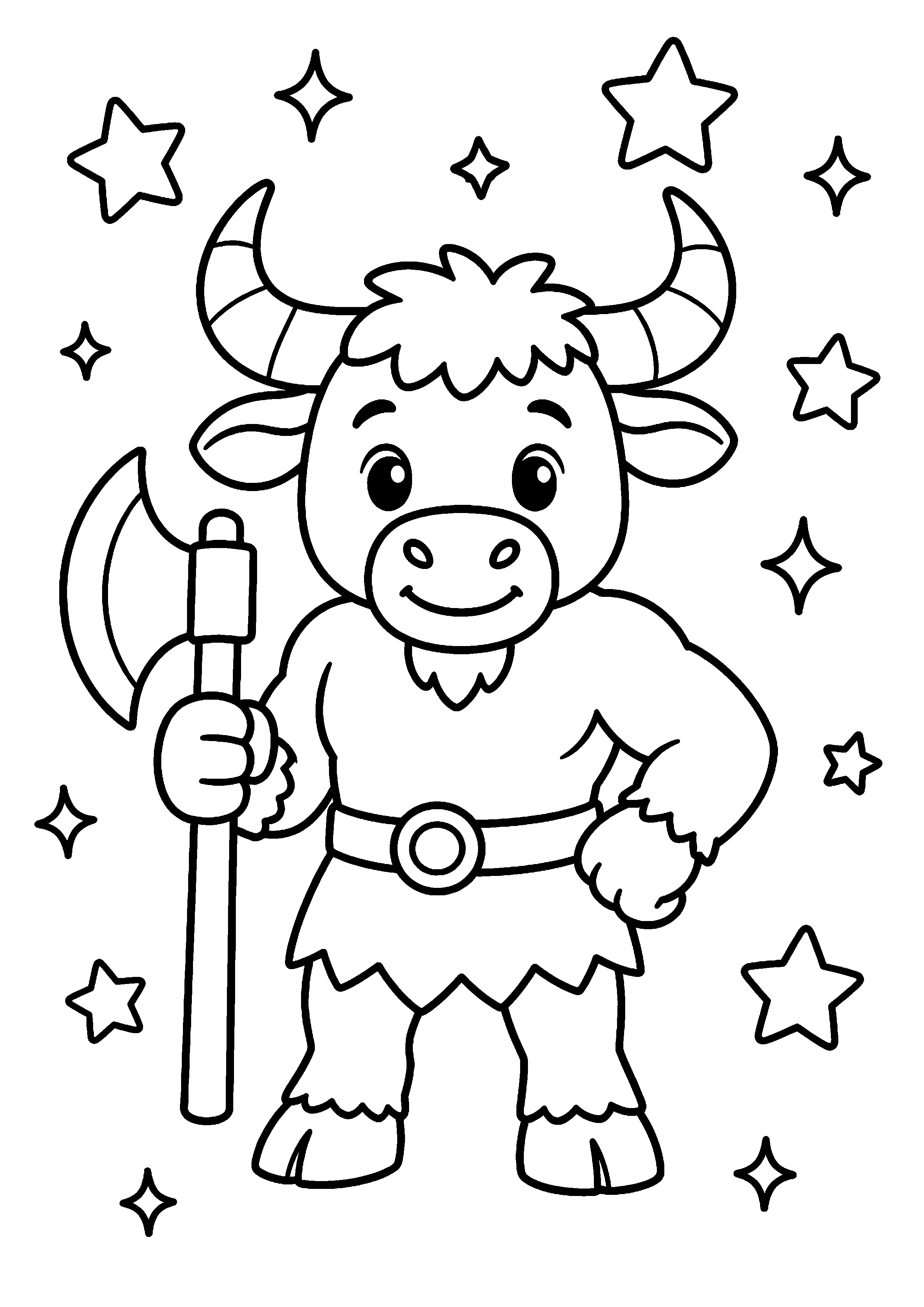 Coloriage Minotaure à imprimer – dessin n°5